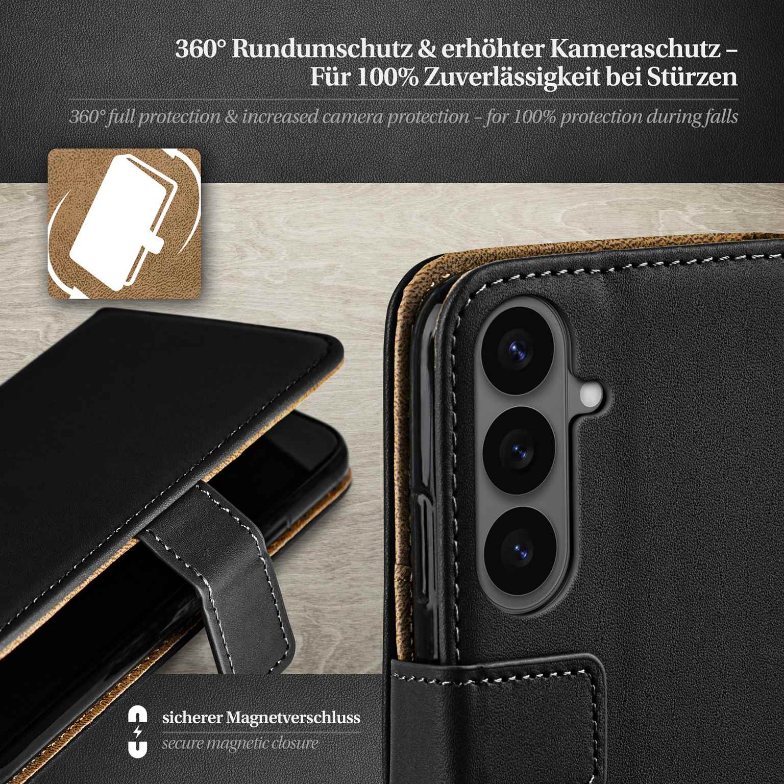 moex Book Case für Samsung Galaxy S26 Klapphülle mit Kartenfach – Weiteres Produktbild 3