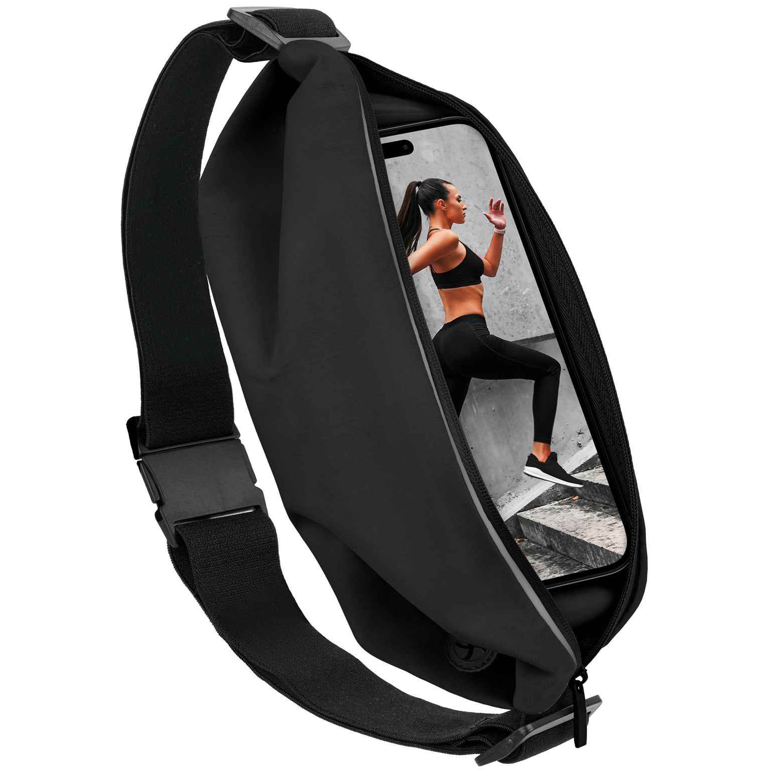 moex Easy Bag iPhone 17 Pro Max Laufgürtel zum Joggen – Schwarz | 1 Fach moex Easy Bag iPhone 17 Pro Max Laufgürtel zum Joggen – Schwarz | 1 Fach