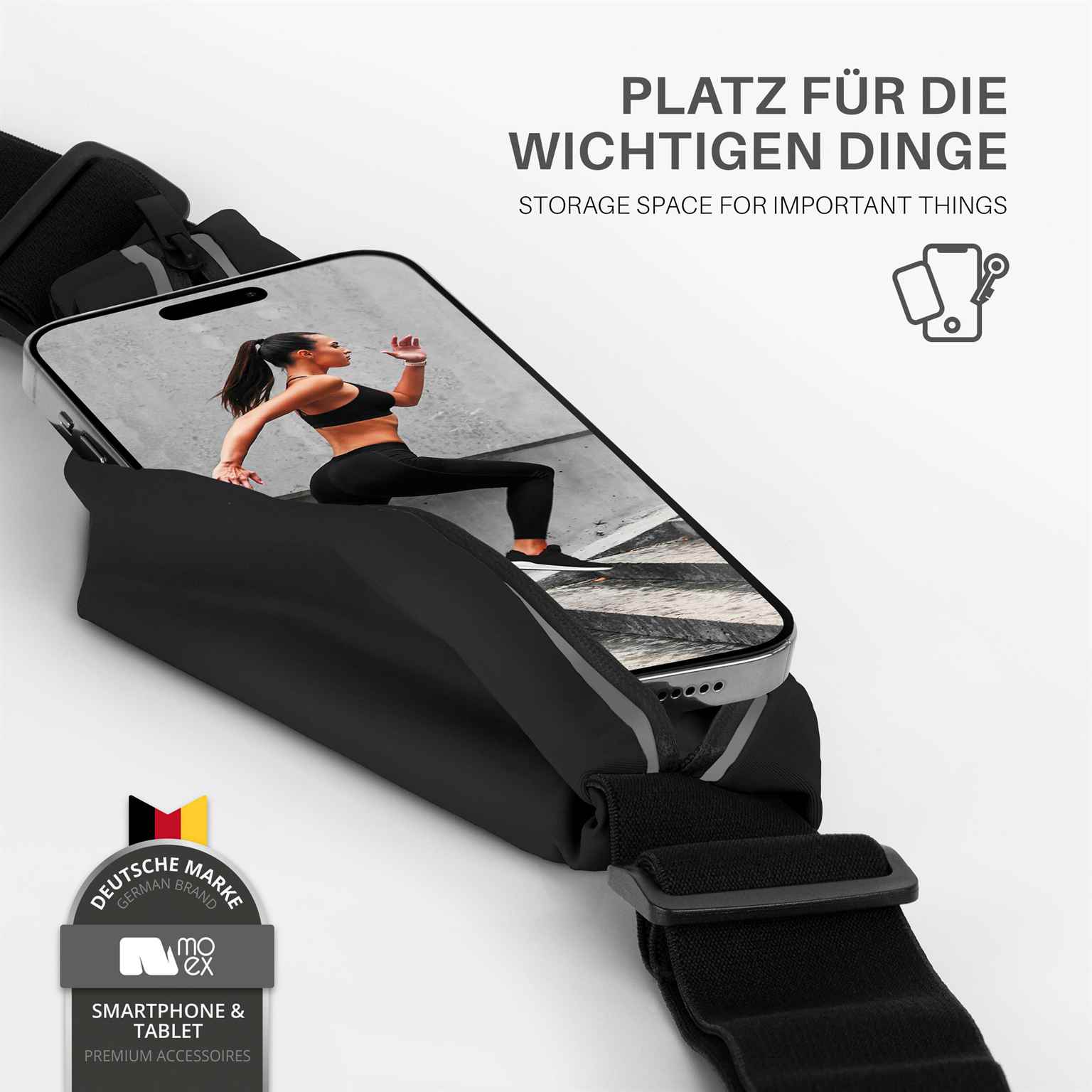 moex Easy Bag iPhone Duo Laufgürtel zum Joggen – Weiteres Produktbild 2