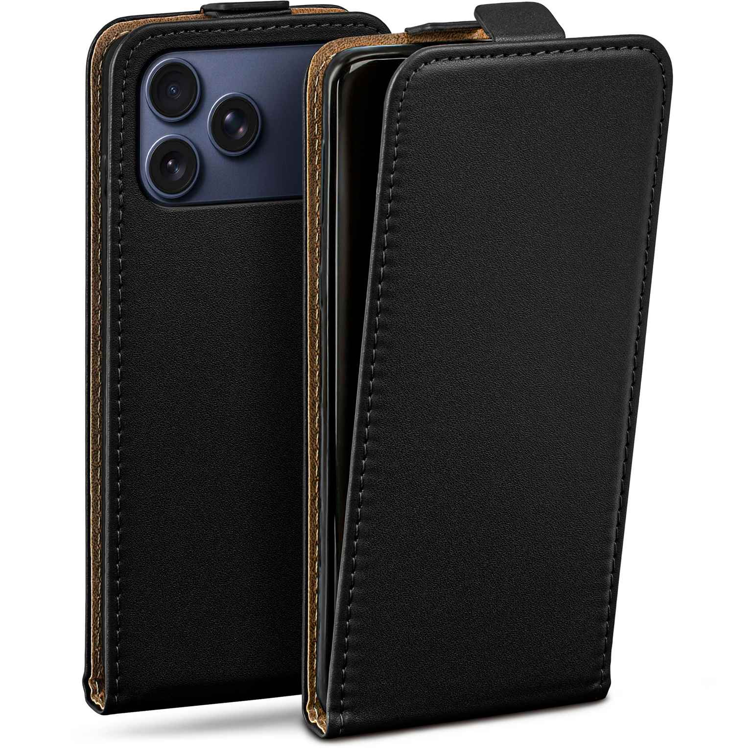 moex Flip Case iPhone 18 Pro Max Klapphülle Leder Optik – Tiefschwarz moex Flip Case iPhone 18 Pro Max Klapphülle Leder Optik – Tiefschwarz