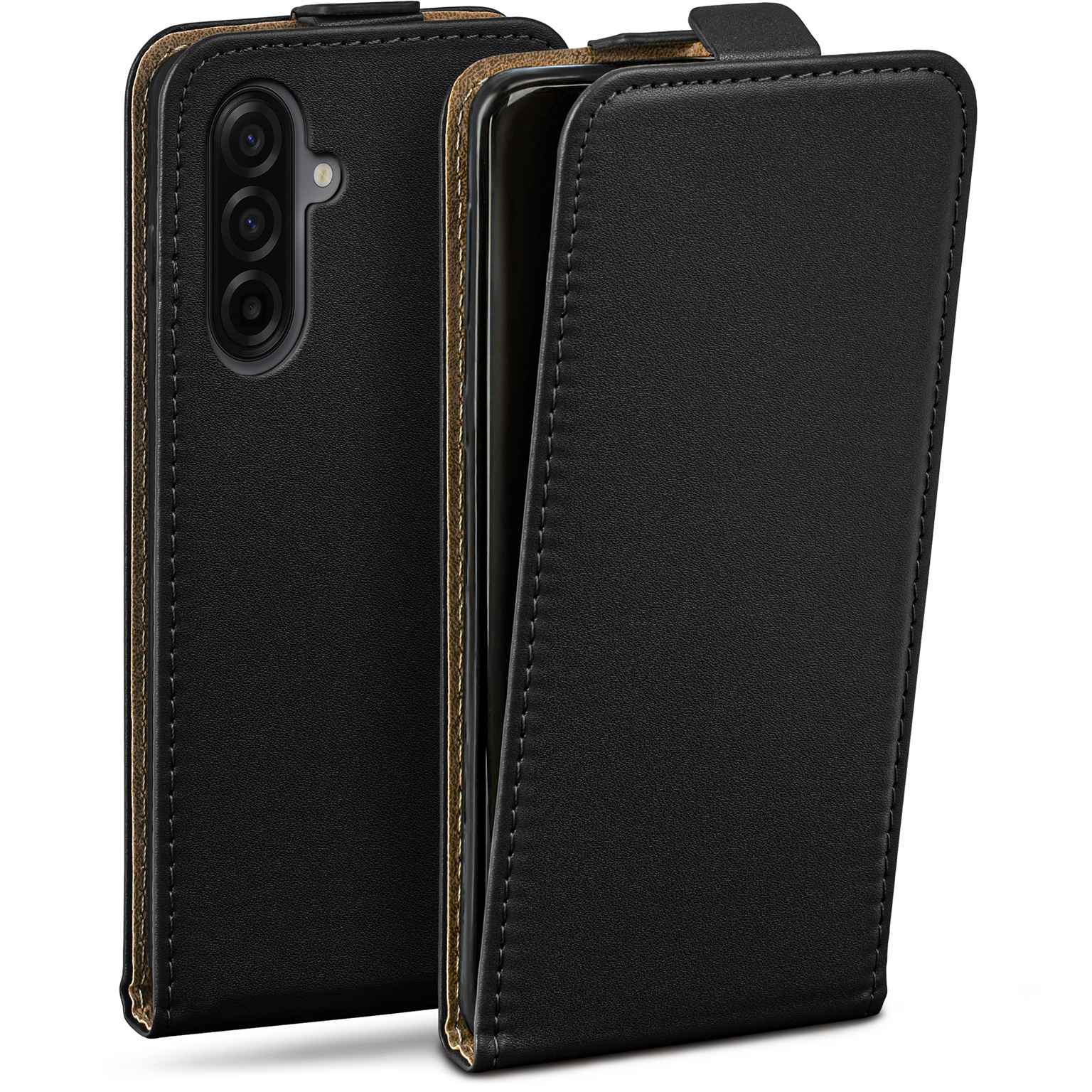 moex Flip Case Samsung Galaxy A17 (4G) Klapphülle Leder Optik – Weiteres Produktbild 1