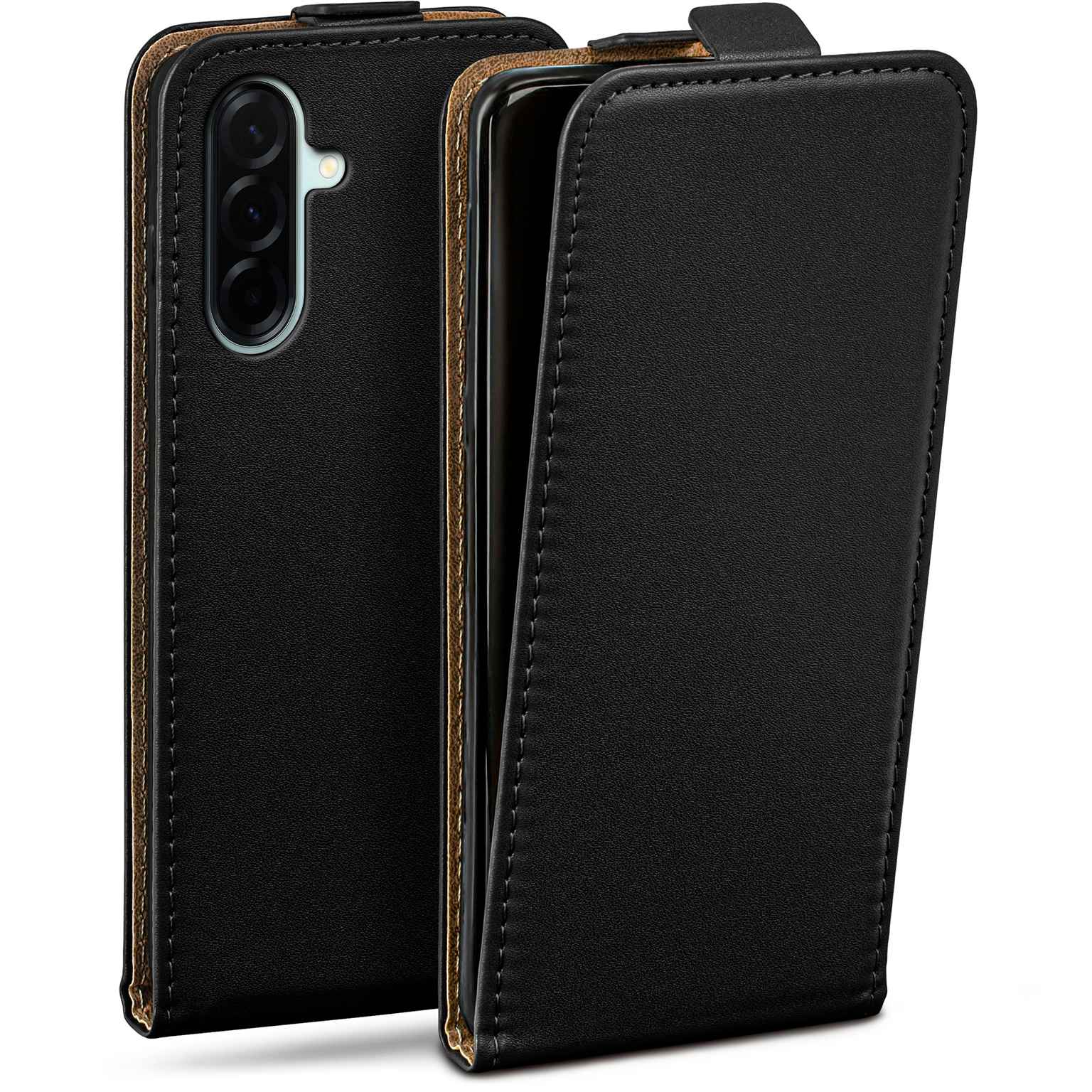 moex Flip Case Samsung Galaxy A57 5G Klapphülle Leder Optik – Weiteres Produktbild 1