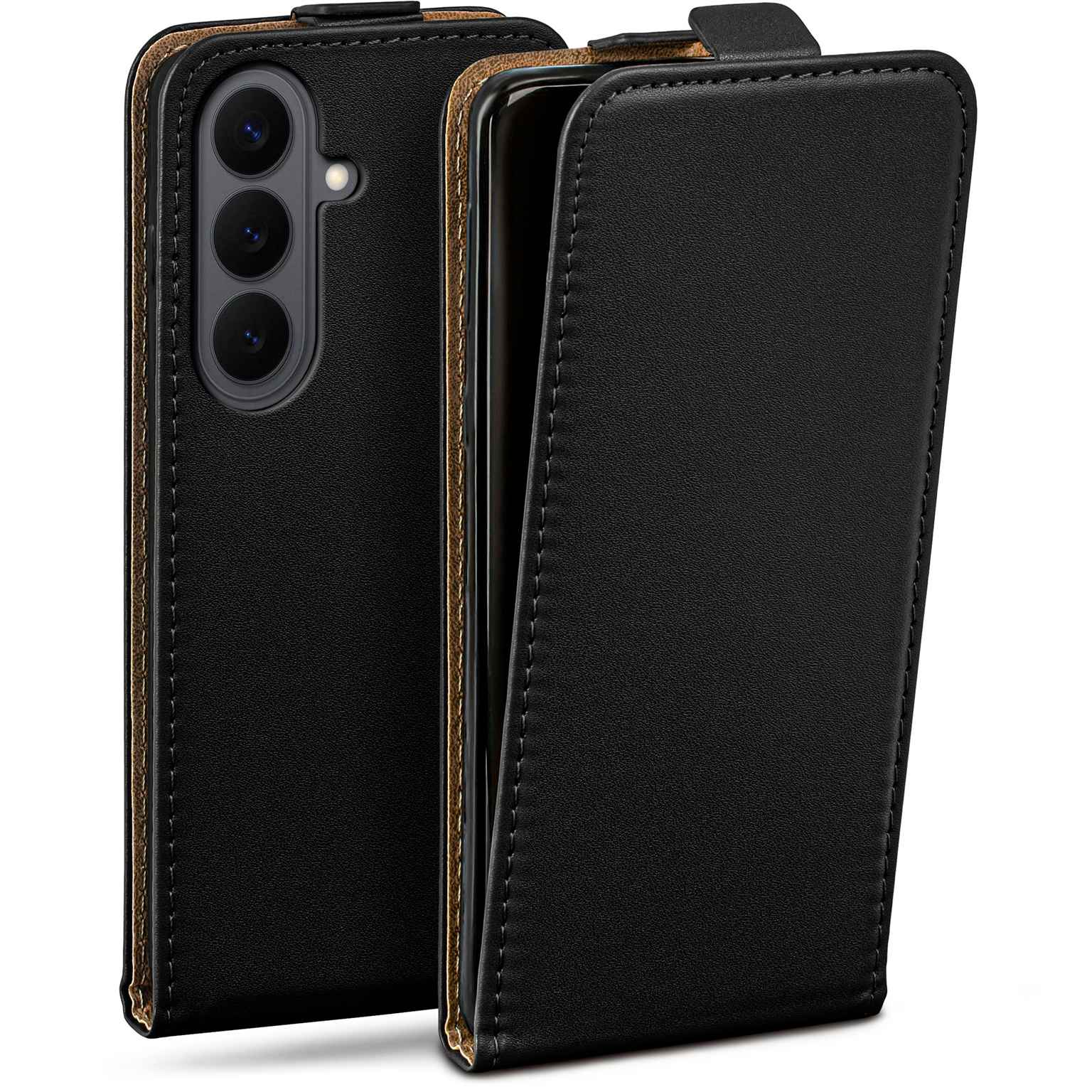 moex Flip Case Samsung Galaxy S26 Klapphülle Leder Optik – Weiteres Produktbild 1