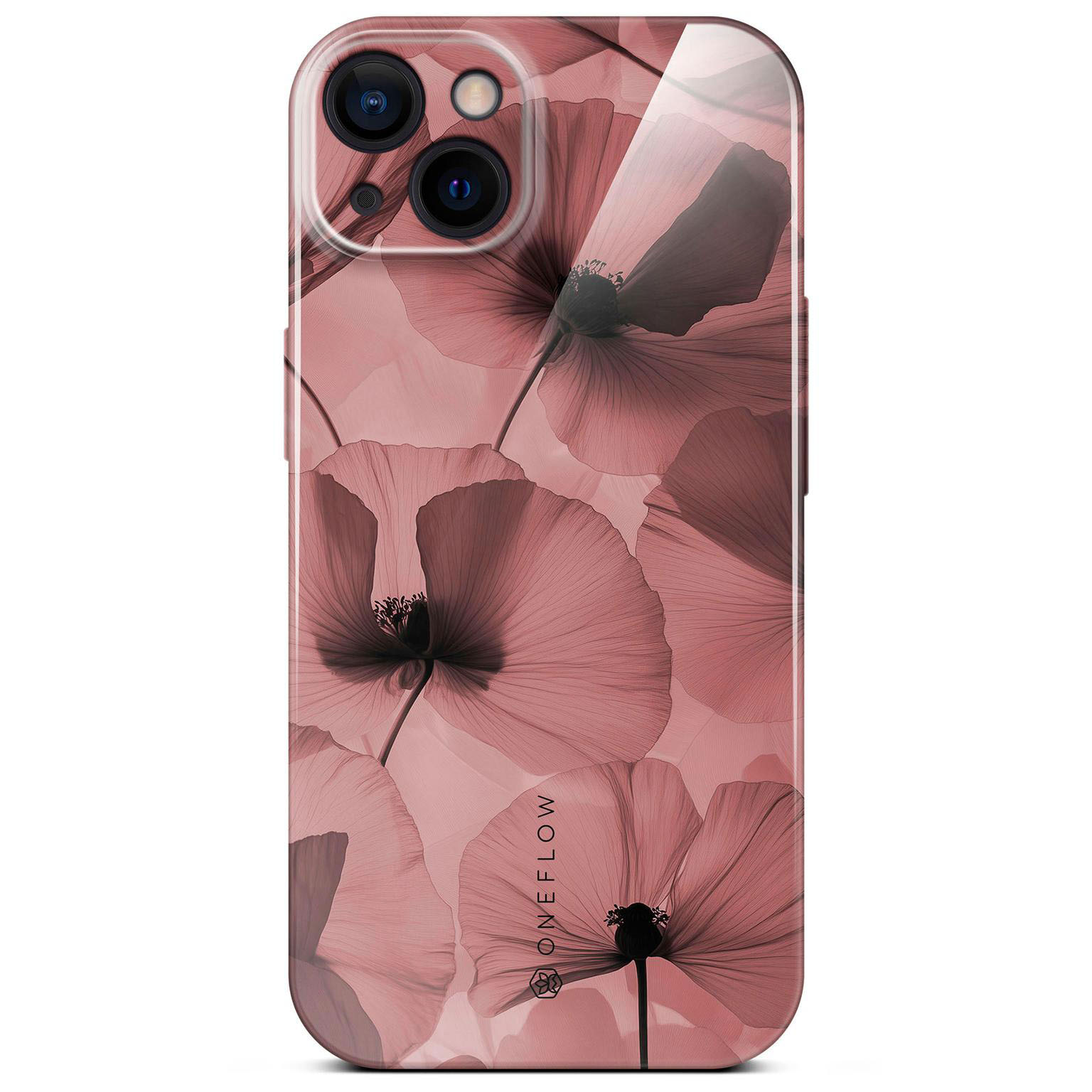 ONEFLOW Flower Cover iPhone 13 Blumen Muster Hülle mit Blumen Design – Crimson Whisper ONEFLOW Flower Cover iPhone 13 Blumen Muster Hülle mit Blumen Design – Crimson Whisper
