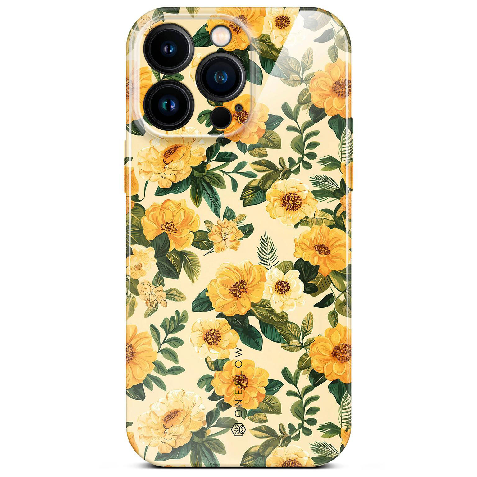 ONEFLOW Flower Cover iPhone 14 Pro Max Blumen Muster Hülle mit Blumen Design – Sunny Melody ONEFLOW Flower Cover iPhone 14 Pro Max Blumen Muster Hülle mit Blumen Design – Sunny Melody