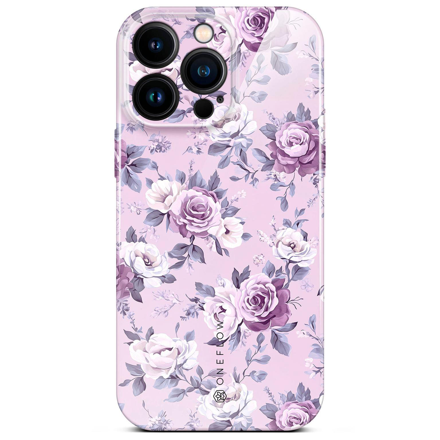 ONEFLOW Flower Cover iPhone 14 Pro Max Blumen Muster Hülle mit Blumen Design – Lavender Dream ONEFLOW Flower Cover iPhone 14 Pro Max Blumen Muster Hülle mit Blumen Design – Lavender Dream