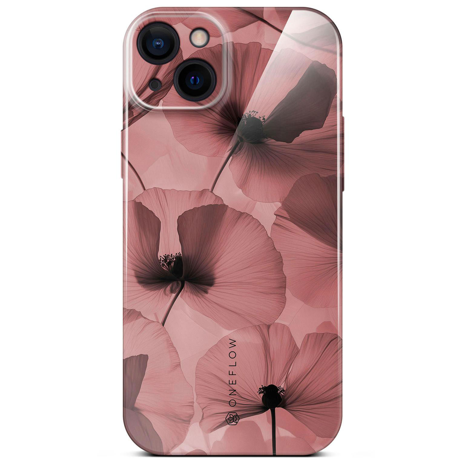 ONEFLOW Flower Cover iPhone 14 Blumen Muster Hülle mit Blumen Design – Crimson Whisper ONEFLOW Flower Cover iPhone 14 Blumen Muster Hülle mit Blumen Design – Crimson Whisper