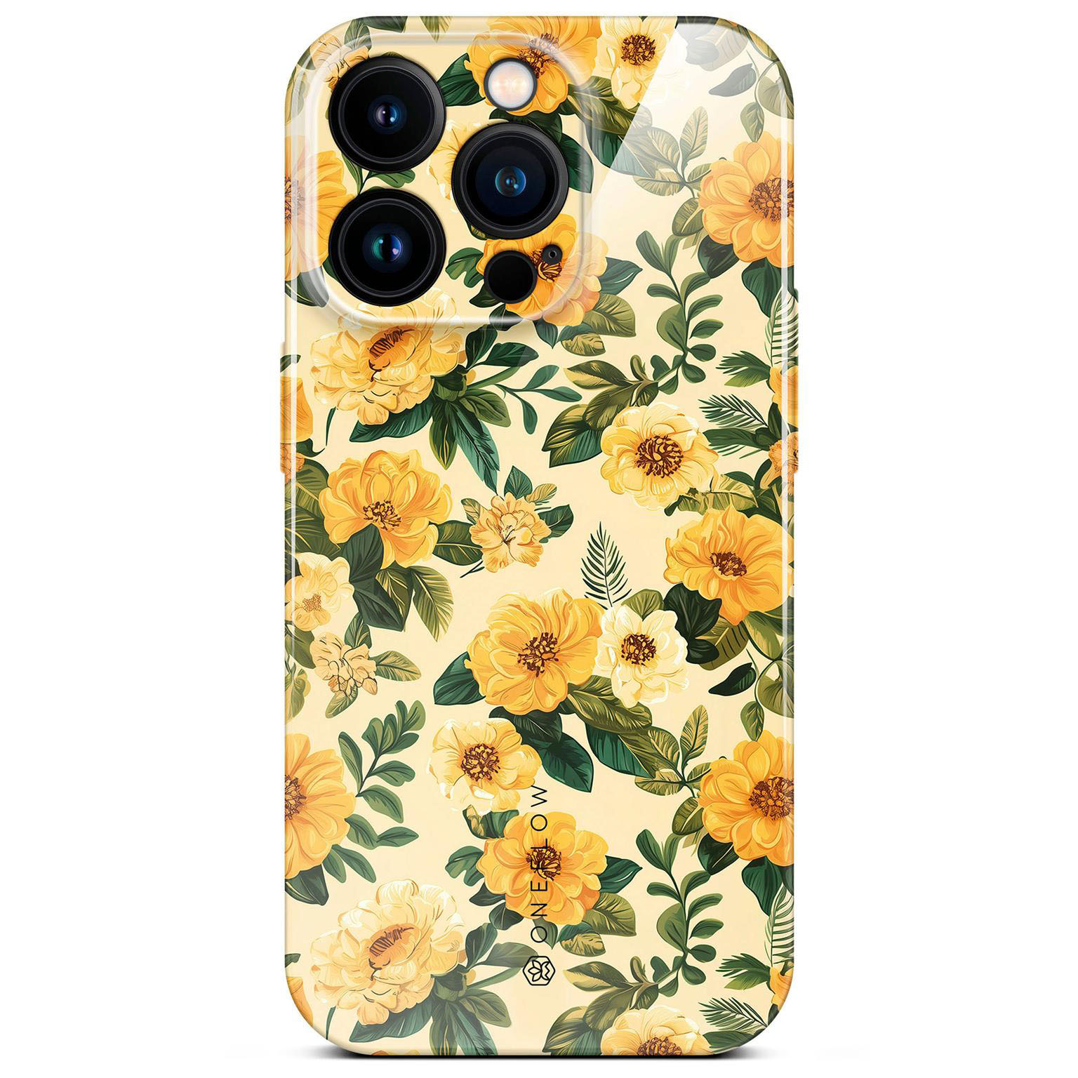 ONEFLOW Flower Cover iPhone 15 Pro Blumen Muster Hülle mit Blumen Design – Sunny Melody ONEFLOW Flower Cover iPhone 15 Pro Blumen Muster Hülle mit Blumen Design – Sunny Melody