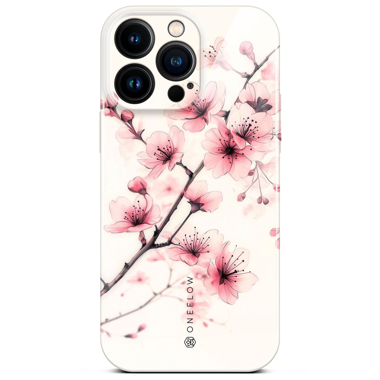 ONEFLOW Flower Cover iPhone 15 Pro Hülle mit Blumen Design – Spring Serenity