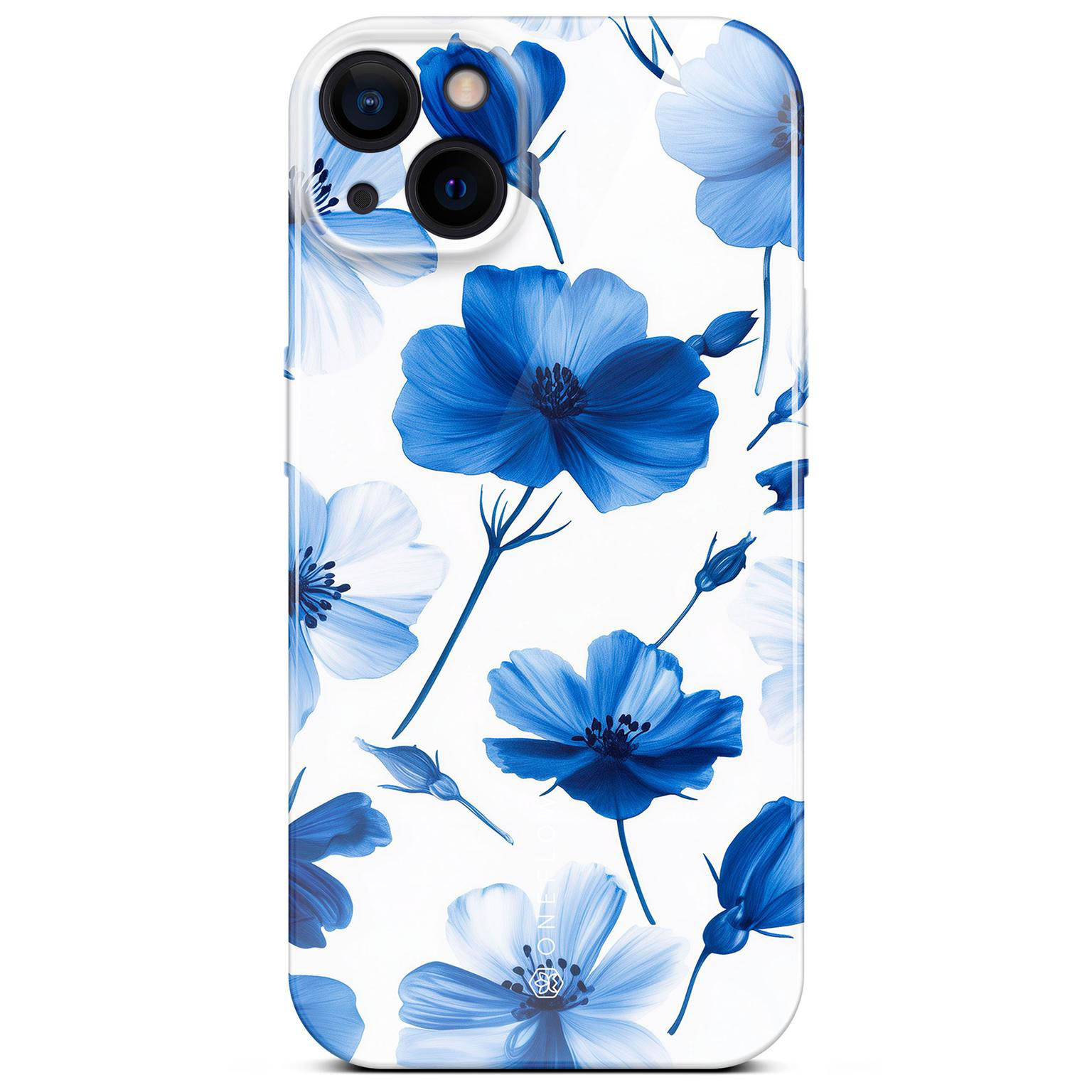 ONEFLOW Flower Cover iPhone 15 Blumen Muster Hülle mit Blumen Design – Blue Dreamwave ONEFLOW Flower Cover iPhone 15 Blumen Muster Hülle mit Blumen Design – Blue Dreamwave