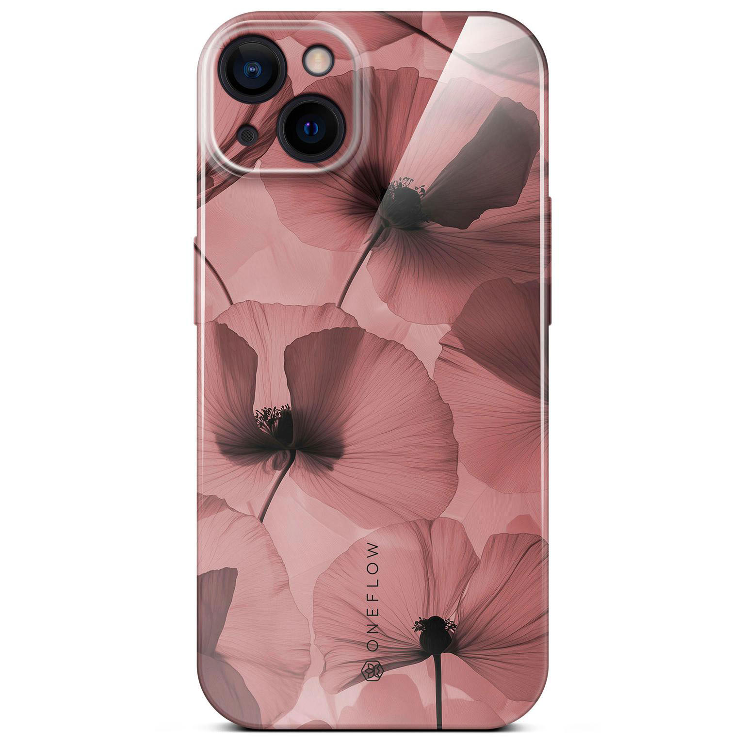 ONEFLOW Flower Cover iPhone 15 Blumen Muster Hülle mit Blumen Design – Crimson Whisper ONEFLOW Flower Cover iPhone 15 Blumen Muster Hülle mit Blumen Design – Crimson Whisper
