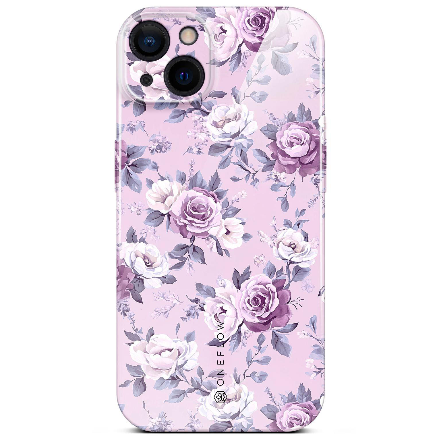 ONEFLOW Flower Cover iPhone 15 Blumen Muster Hülle mit Blumen Design – Lavender Dream ONEFLOW Flower Cover iPhone 15 Blumen Muster Hülle mit Blumen Design – Lavender Dream