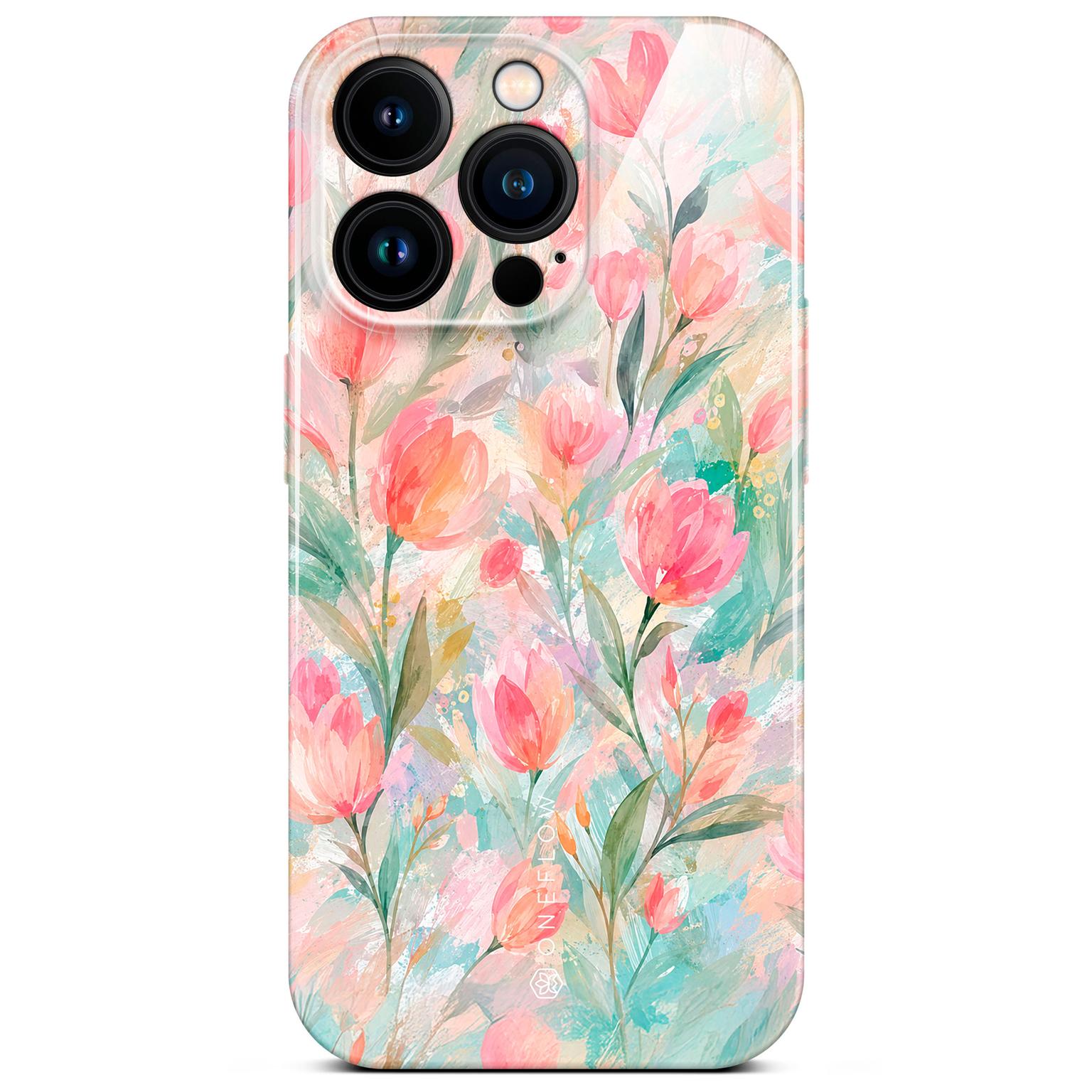 ONEFLOW Flower Cover iPhone 16 Pro Blumen Muster Hülle mit Blumen Design – Tulip Sorbet ONEFLOW Flower Cover iPhone 16 Pro Blumen Muster Hülle mit Blumen Design – Tulip Sorbet