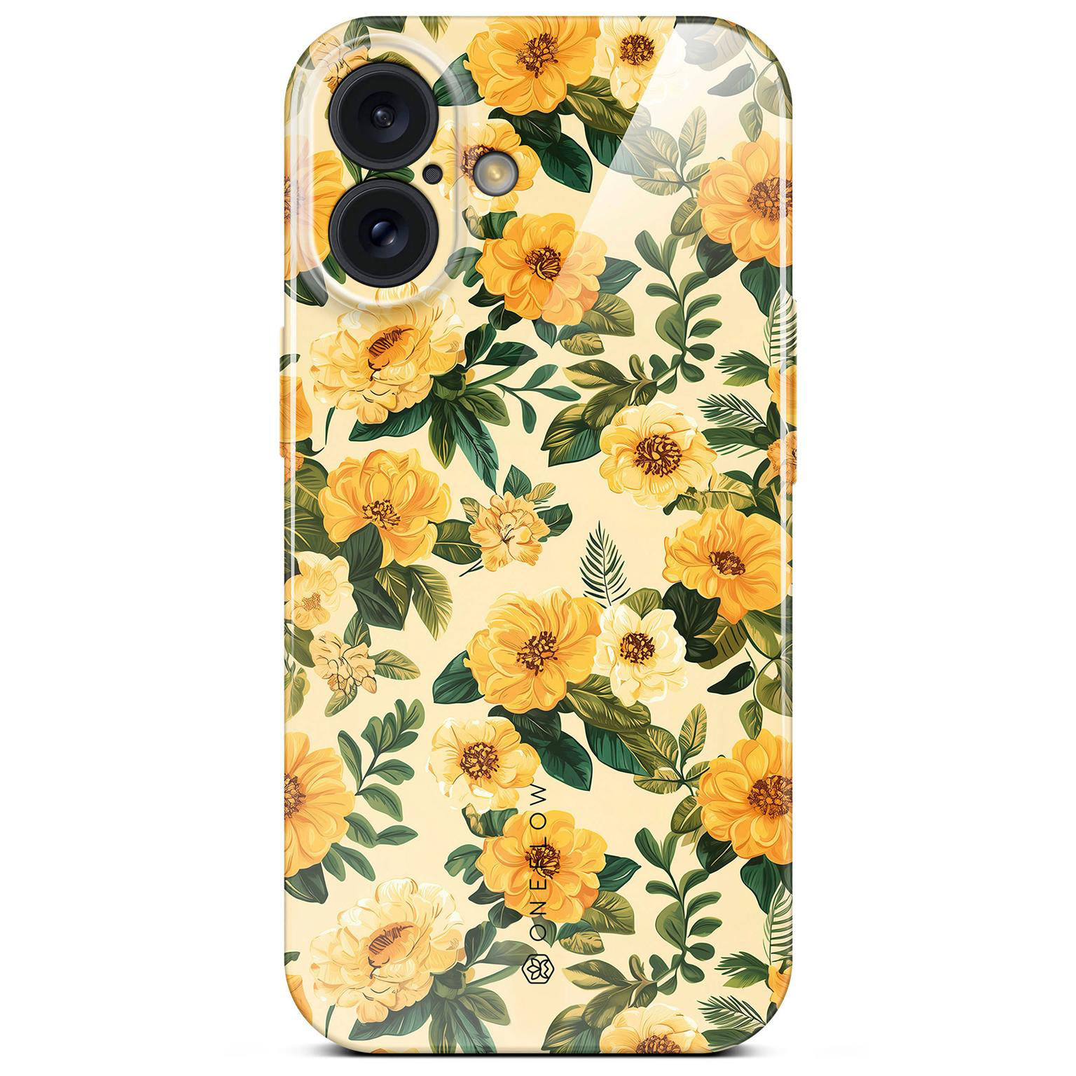 ONEFLOW Flower Cover iPhone 16 Blumen Muster Hülle mit Blumen Design – Sunny Melody ONEFLOW Flower Cover iPhone 16 Blumen Muster Hülle mit Blumen Design – Sunny Melody