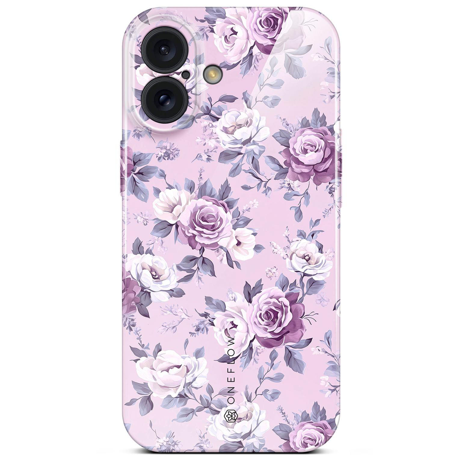 ONEFLOW Flower Cover iPhone 16 Blumen Muster Hülle mit Blumen Design – Lavender Dream ONEFLOW Flower Cover iPhone 16 Blumen Muster Hülle mit Blumen Design – Lavender Dream