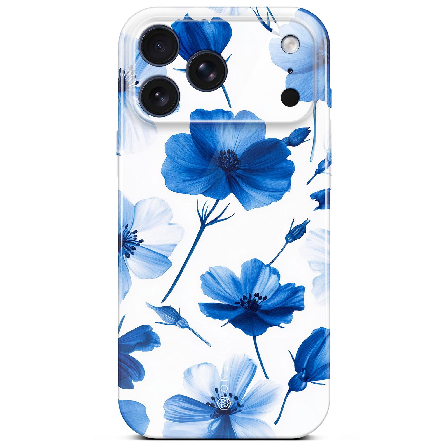ONEFLOW ONEFLOW Flower Cover iPhone 17 Pro Max Blumen Muster Hülle mit Blumen Design – Blue Dreamwave