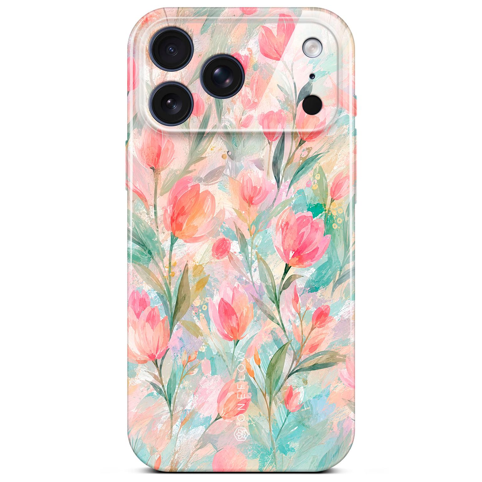 ONEFLOW Flower Cover iPhone 17 Pro Blumen Muster Hülle mit Blumen Design – Tulip Sorbet ONEFLOW Flower Cover iPhone 17 Pro Blumen Muster Hülle mit Blumen Design – Tulip Sorbet