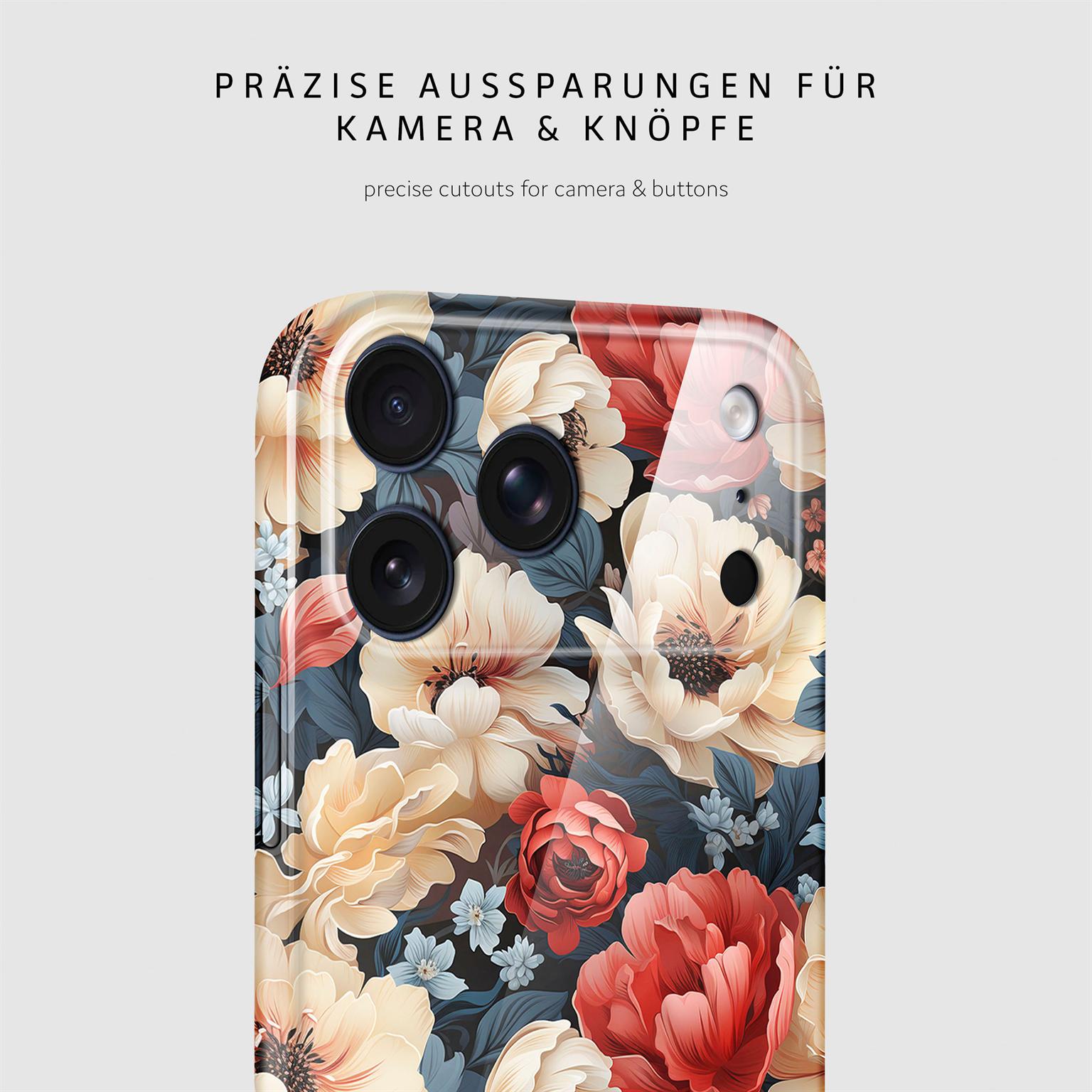 ONEFLOW Flower Cover iPhone 18 Pro Max Blumen Muster Hülle mit Blumen Design – Weiteres Produktbild 7