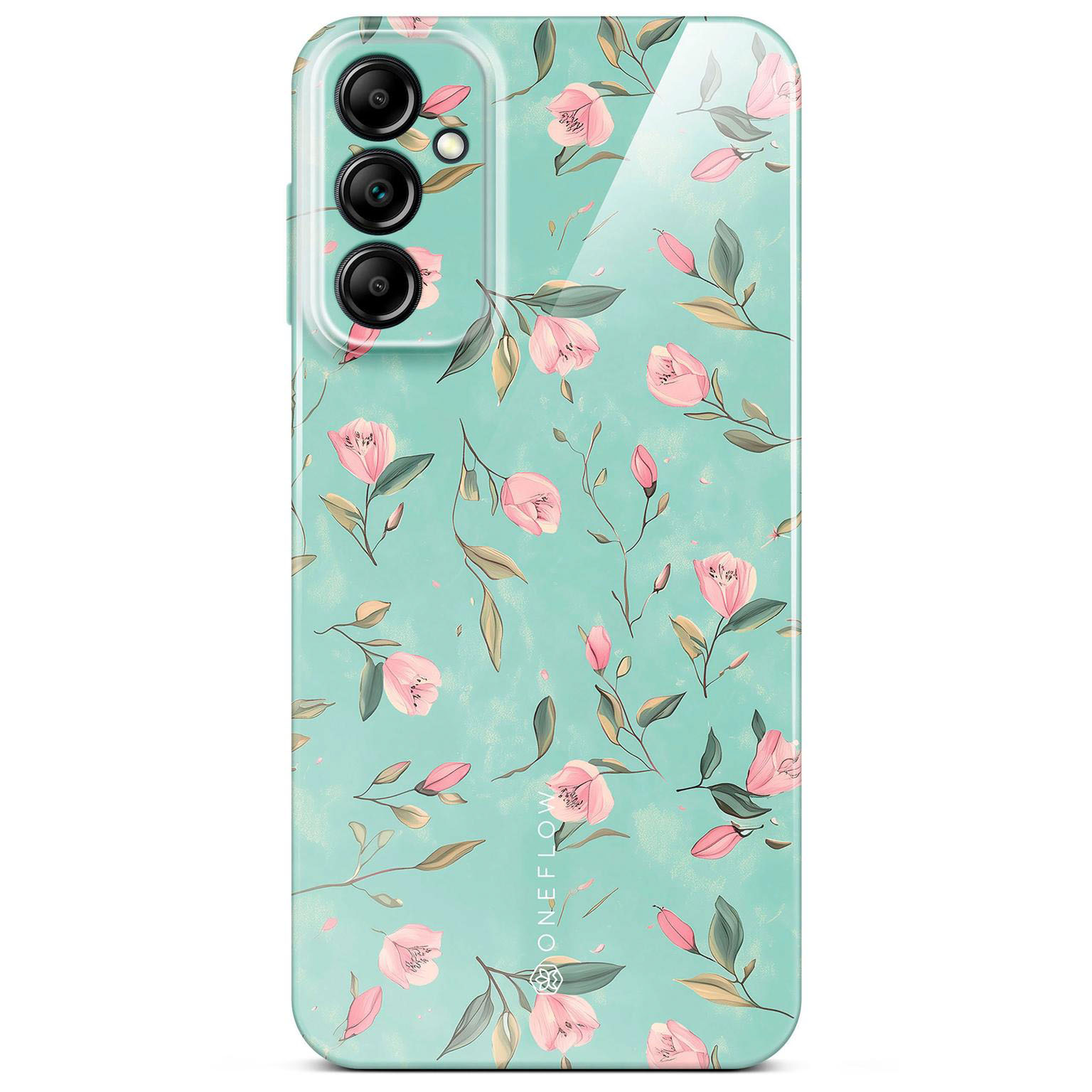 ONEFLOW Flower Cover Samsung Galaxy A14 (4G) Blumen Muster Hülle mit Blumen Design – Mint Blossom ONEFLOW Flower Cover Samsung Galaxy A14 (4G) Blumen Muster Hülle mit Blumen Design – Mint Blossom