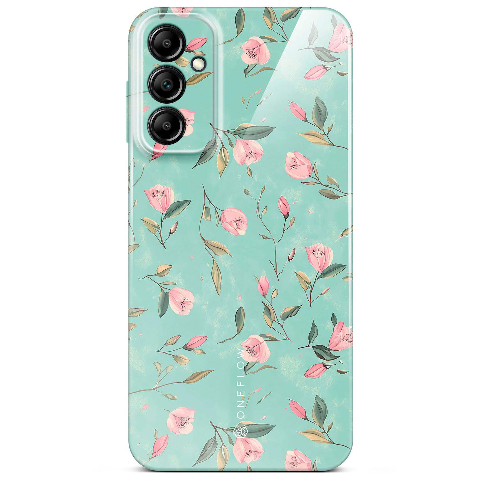 ONEFLOW Flower Cover Samsung Galaxy A14 5G Blumen Muster Hülle mit Blumen Design – Mint Blossom ONEFLOW Flower Cover Samsung Galaxy A14 5G Blumen Muster Hülle mit Blumen Design – Mint Blossom