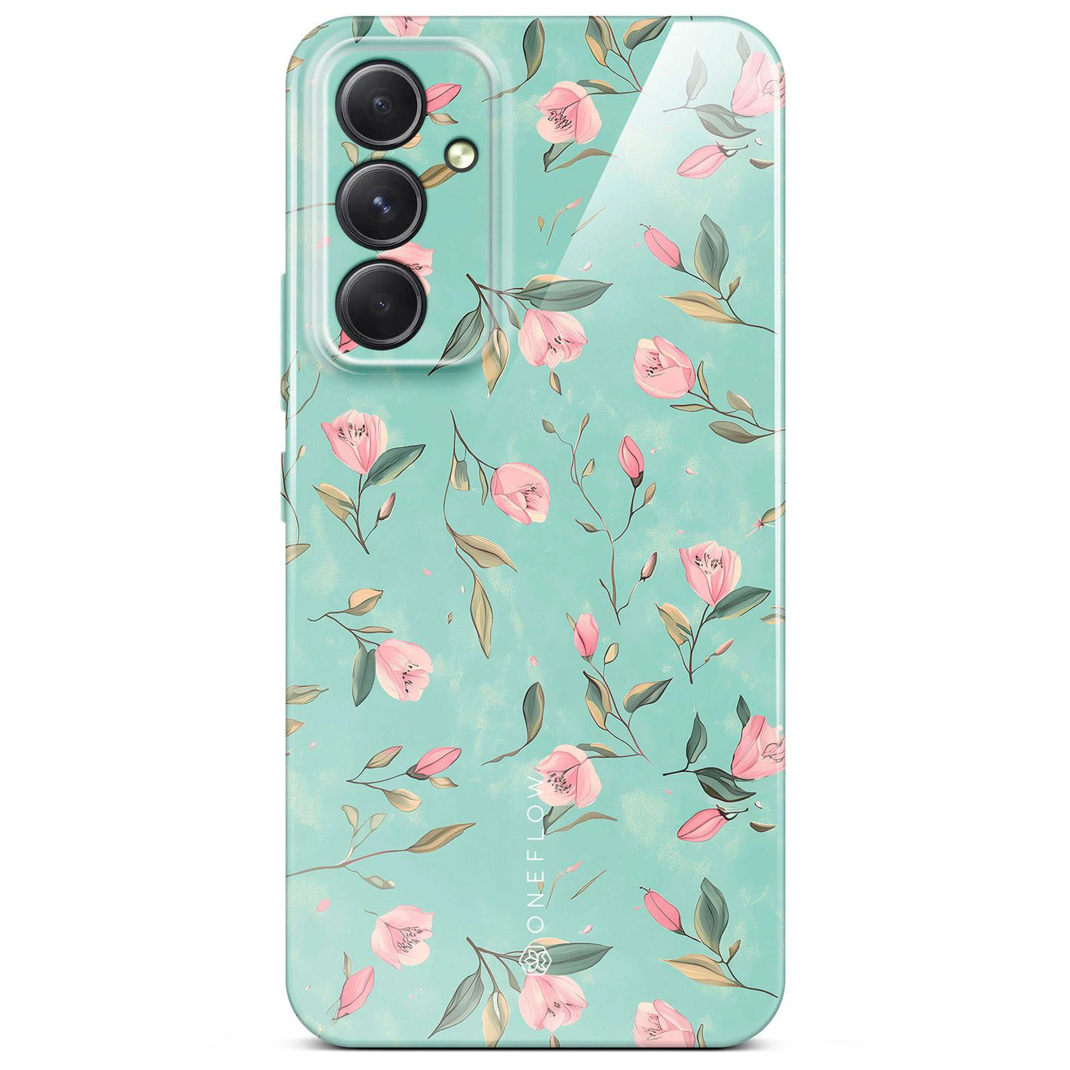 ONEFLOW Flower Cover Samsung Galaxy A54 5G Blumen Muster Hülle mit Blumen Design – Mint Blossom ONEFLOW Flower Cover Samsung Galaxy A54 5G Blumen Muster Hülle mit Blumen Design – Mint Blossom