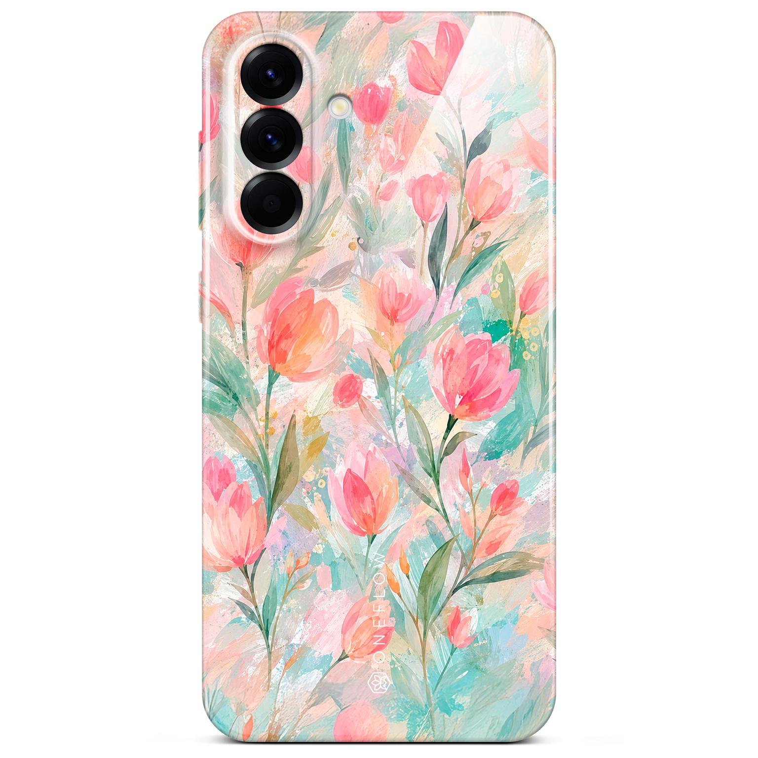 ONEFLOW Flower Cover Samsung Galaxy A56 5G Blumen Muster Hülle mit Blumen Design – Tulip Sorbet ONEFLOW Flower Cover Samsung Galaxy A56 5G Blumen Muster Hülle mit Blumen Design – Tulip Sorbet