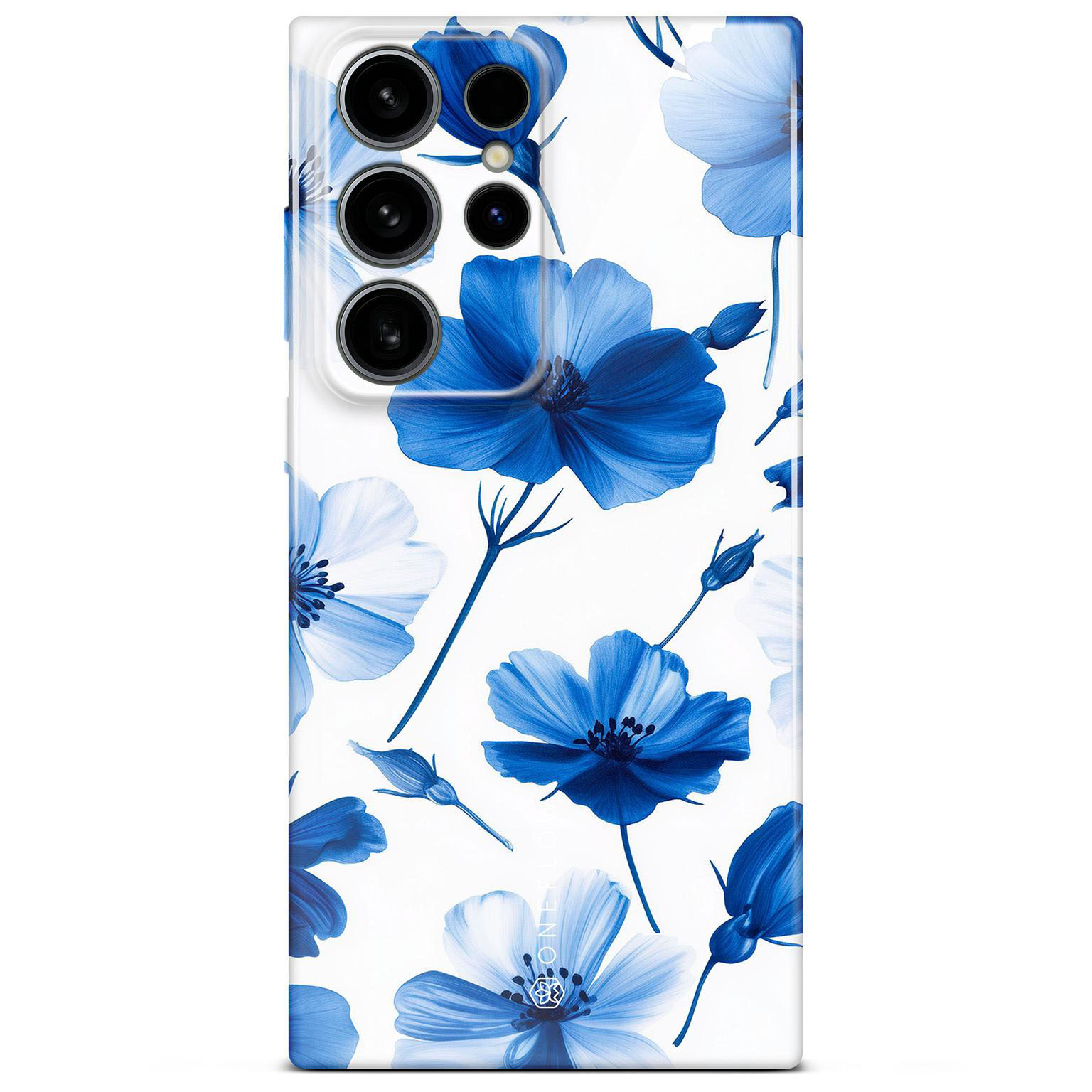 ONEFLOW Flower Cover Samsung Galaxy S24 Ultra Blumen Muster Hülle mit Blumen Design – Blue Dreamwave ONEFLOW Flower Cover Samsung Galaxy S24 Ultra Blumen Muster Hülle mit Blumen Design – Blue Dreamwave