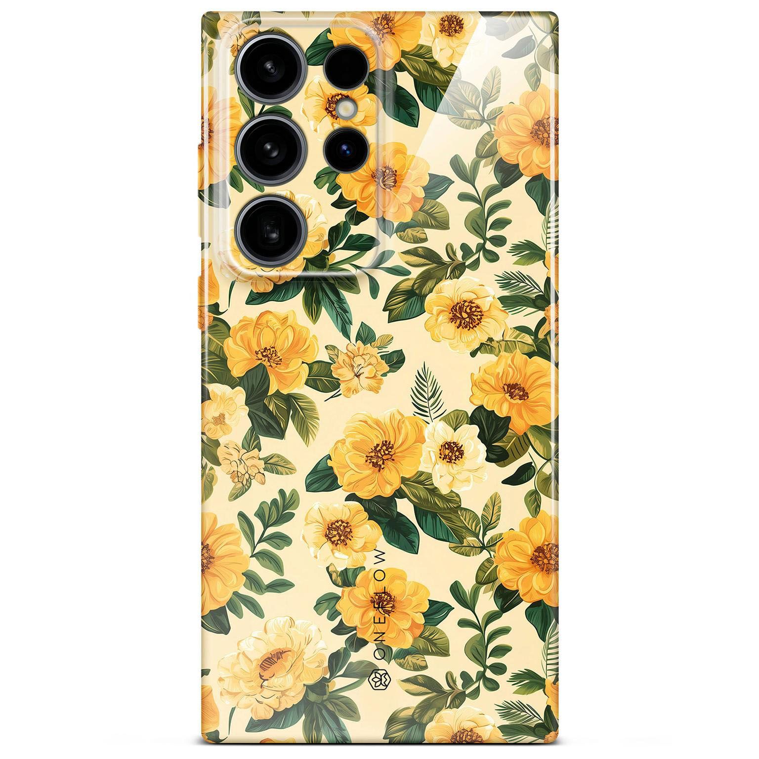 ONEFLOW Flower Cover Samsung Galaxy S24 Ultra Blumen Muster Hülle mit Blumen Design – Sunny Melody ONEFLOW Flower Cover Samsung Galaxy S24 Ultra Blumen Muster Hülle mit Blumen Design – Sunny Melody