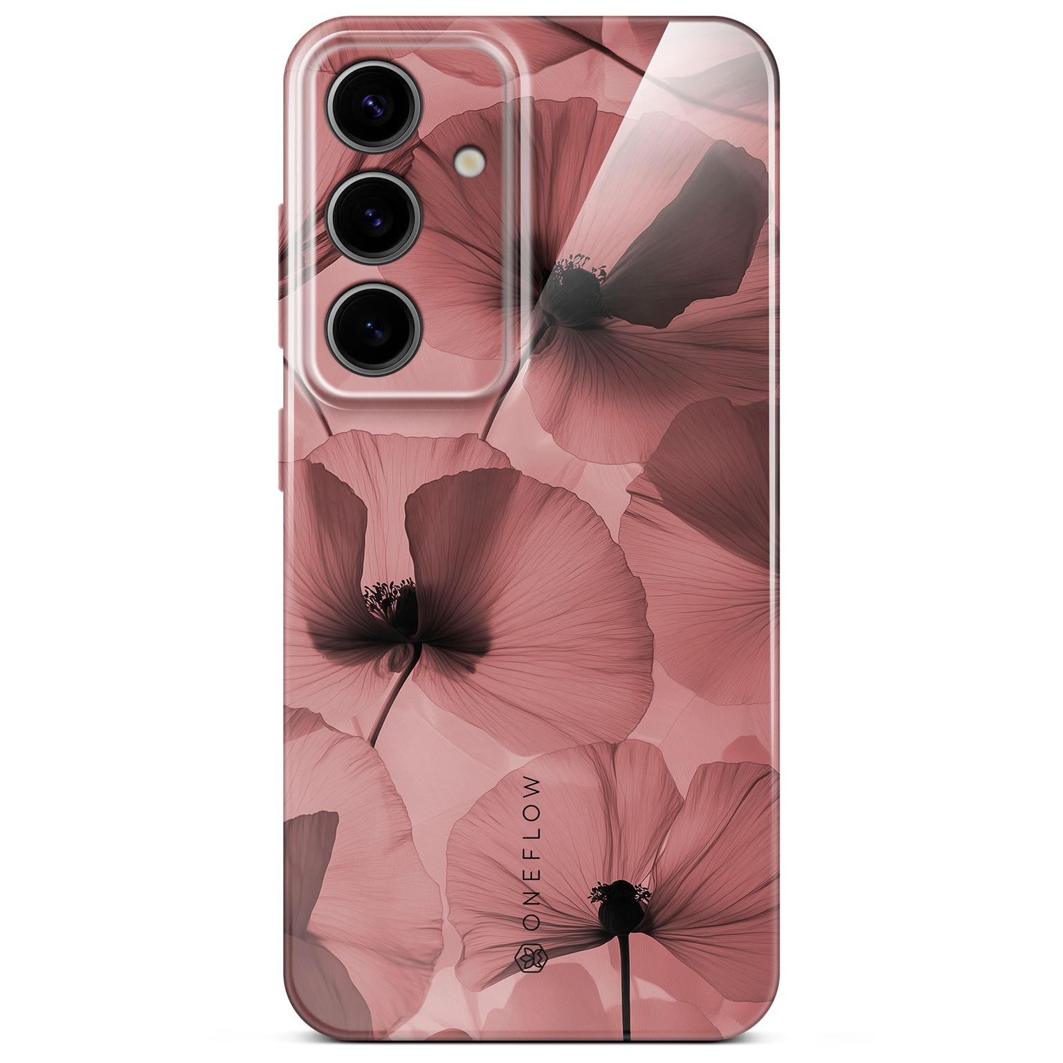 ONEFLOW Flower Cover Samsung Galaxy S24 Blumen Muster Hülle mit Blumen Design – Crimson Whisper ONEFLOW Flower Cover Samsung Galaxy S24 Blumen Muster Hülle mit Blumen Design – Crimson Whisper