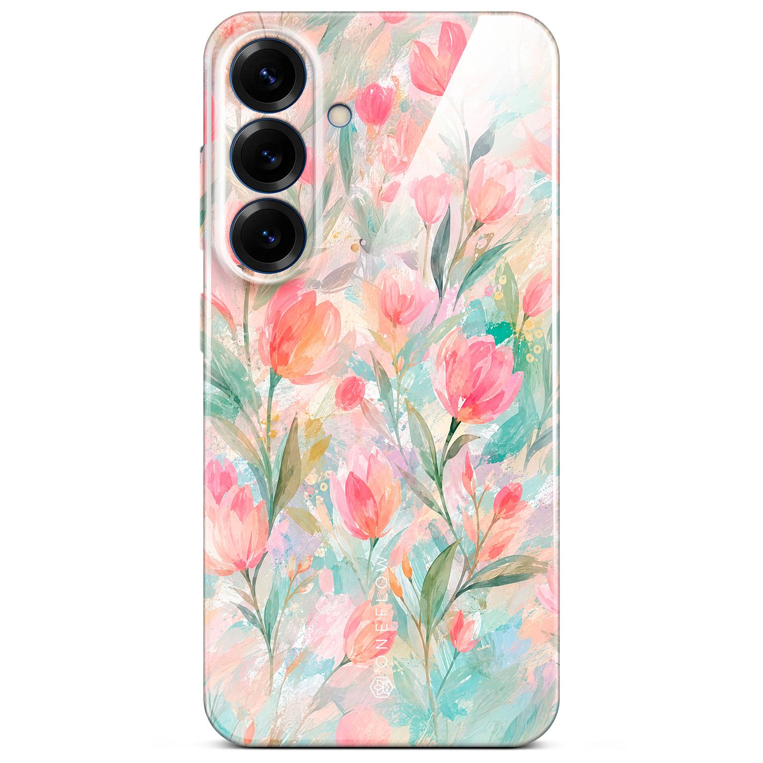 ONEFLOW Flower Cover Samsung Galaxy S25 Hülle mit Blumen Design – Tulip Sorbet ONEFLOW Flower Cover Samsung Galaxy S25 Hülle mit Blumen Design – Tulip Sorbet