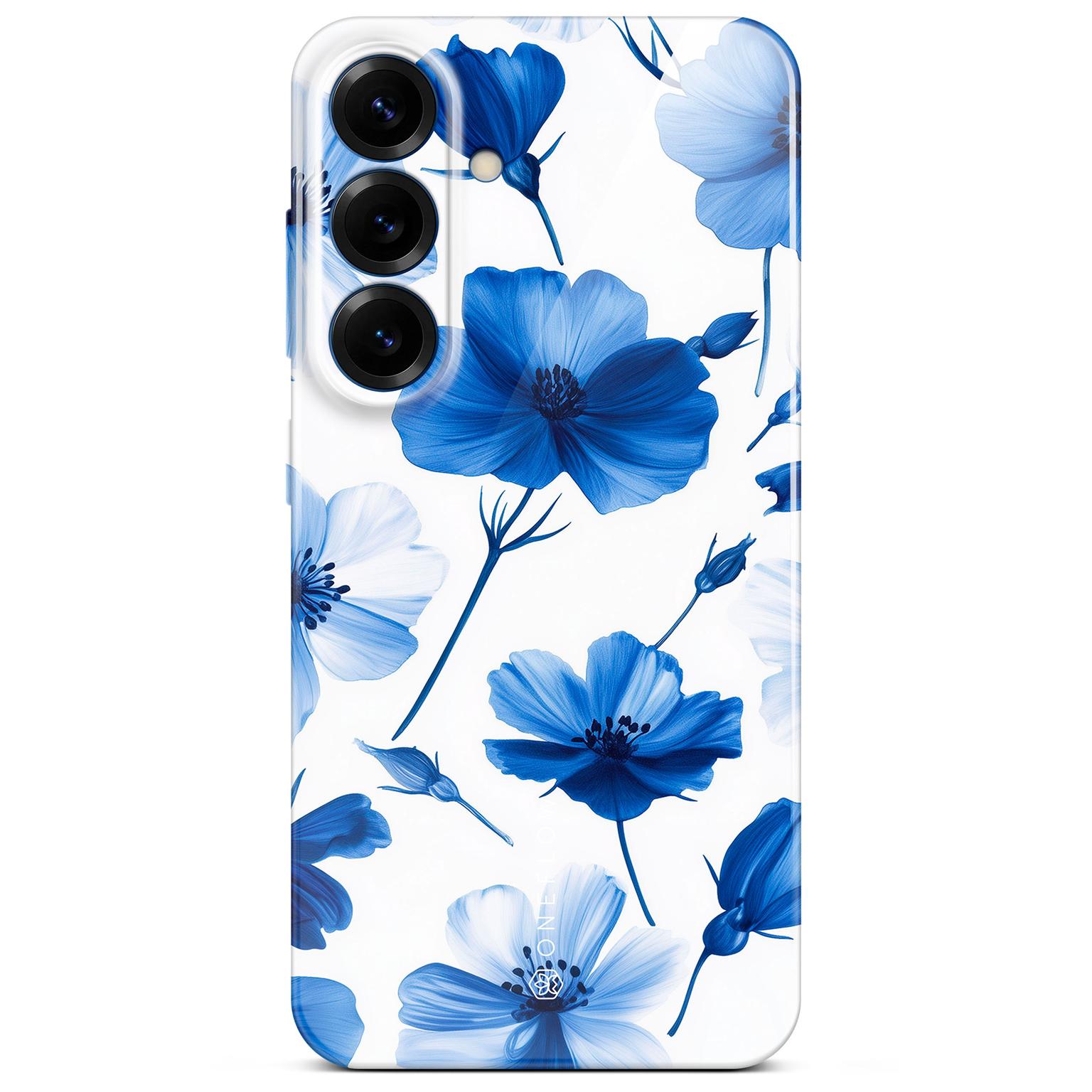 ONEFLOW Flower Cover Samsung Galaxy S25 Blumen Muster Hülle mit Blumen Design – Blue Dreamwave ONEFLOW Flower Cover Samsung Galaxy S25 Blumen Muster Hülle mit Blumen Design – Blue Dreamwave