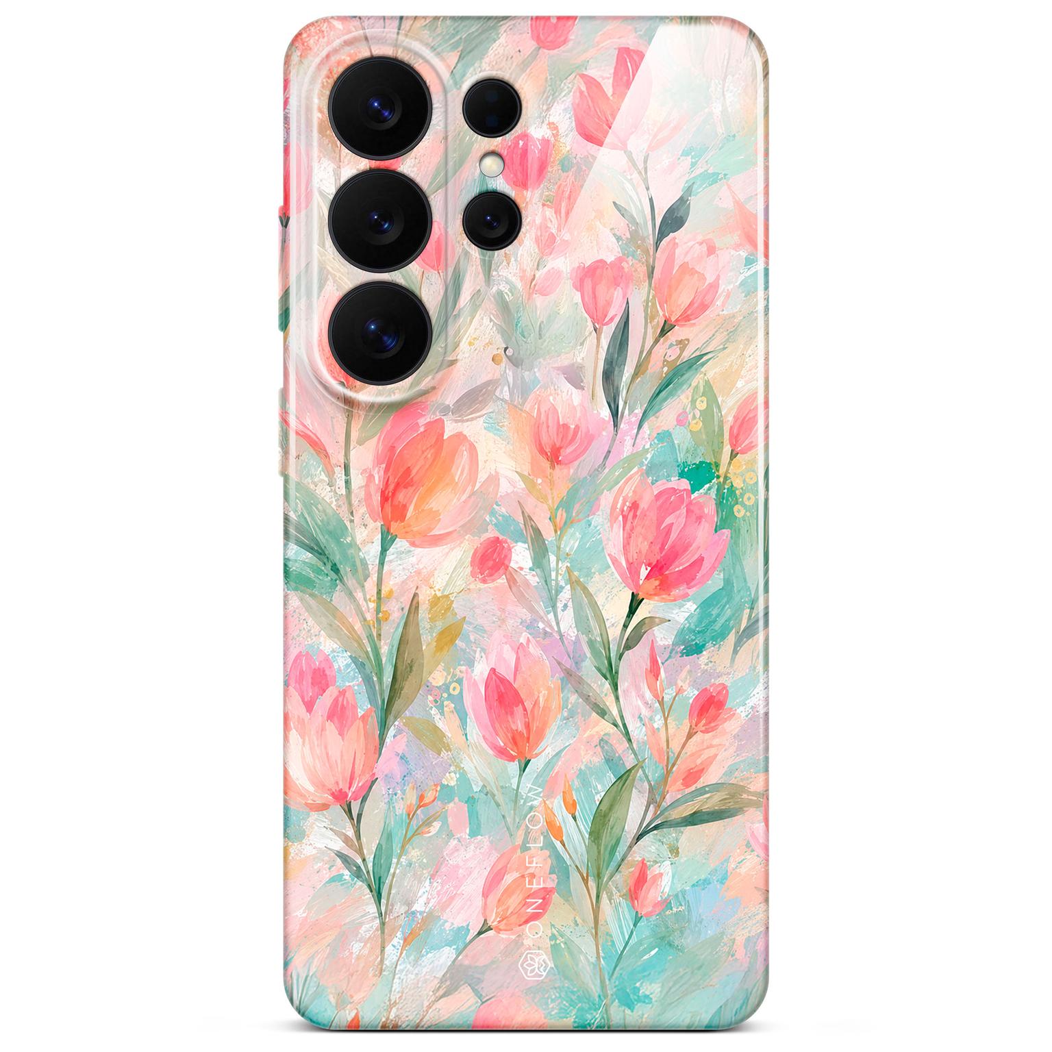 ONEFLOW Flower Cover Samsung Galaxy S26 Ultra Blumen Muster Hülle mit Blumen Design – Tulip Sorbet ONEFLOW Flower Cover Samsung Galaxy S26 Ultra Blumen Muster Hülle mit Blumen Design – Tulip Sorbet