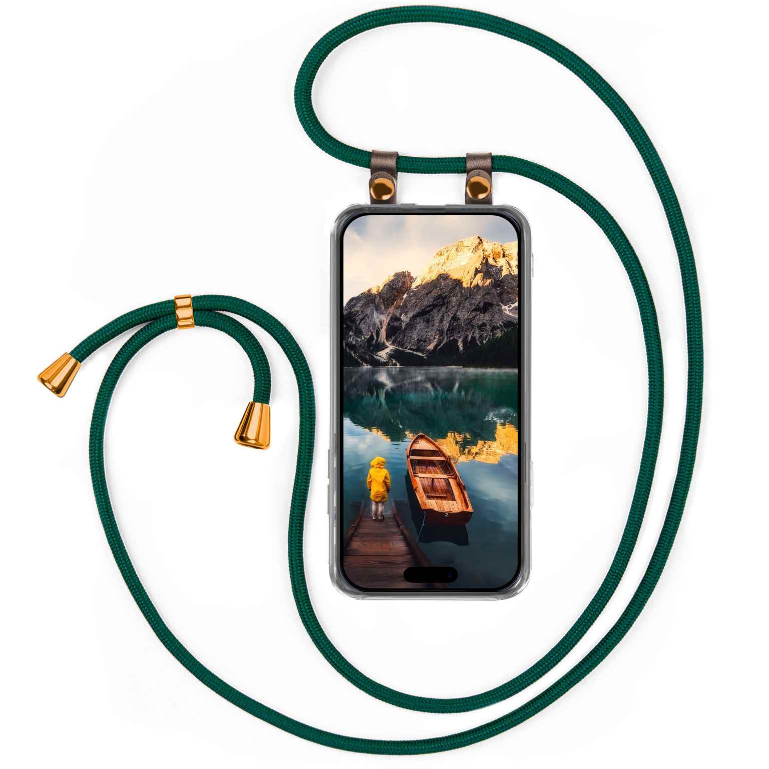 moex Free Spirit iPhone 17 Pro Hülle mit Band abnehmbar – Dunkelgrün moex Free Spirit iPhone 17 Pro Hülle mit Band abnehmbar – Dunkelgrün