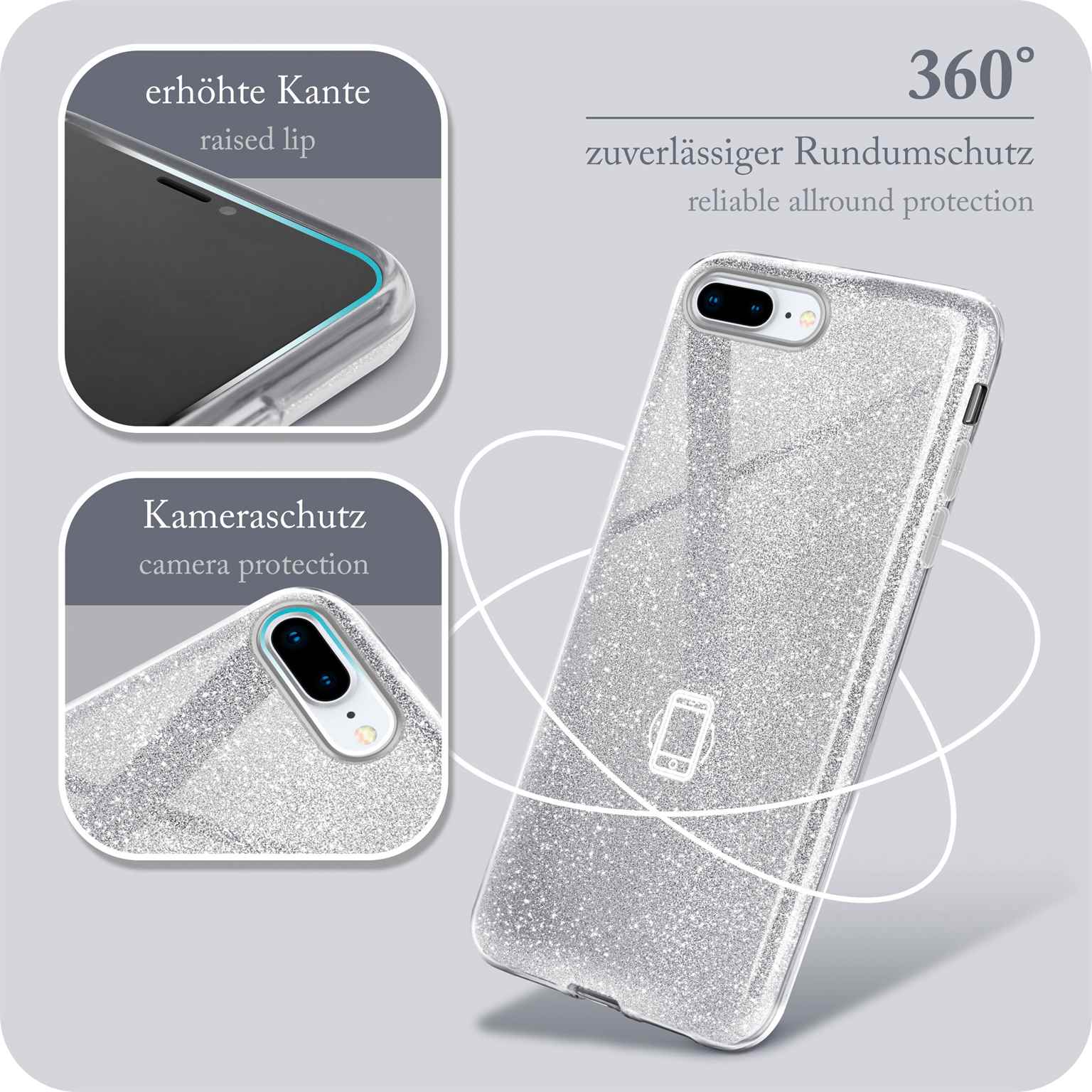 ONEFLOW Glitter Case iPhone 7 Plus mit Glitzer Look – Weiteres Produktbild 5