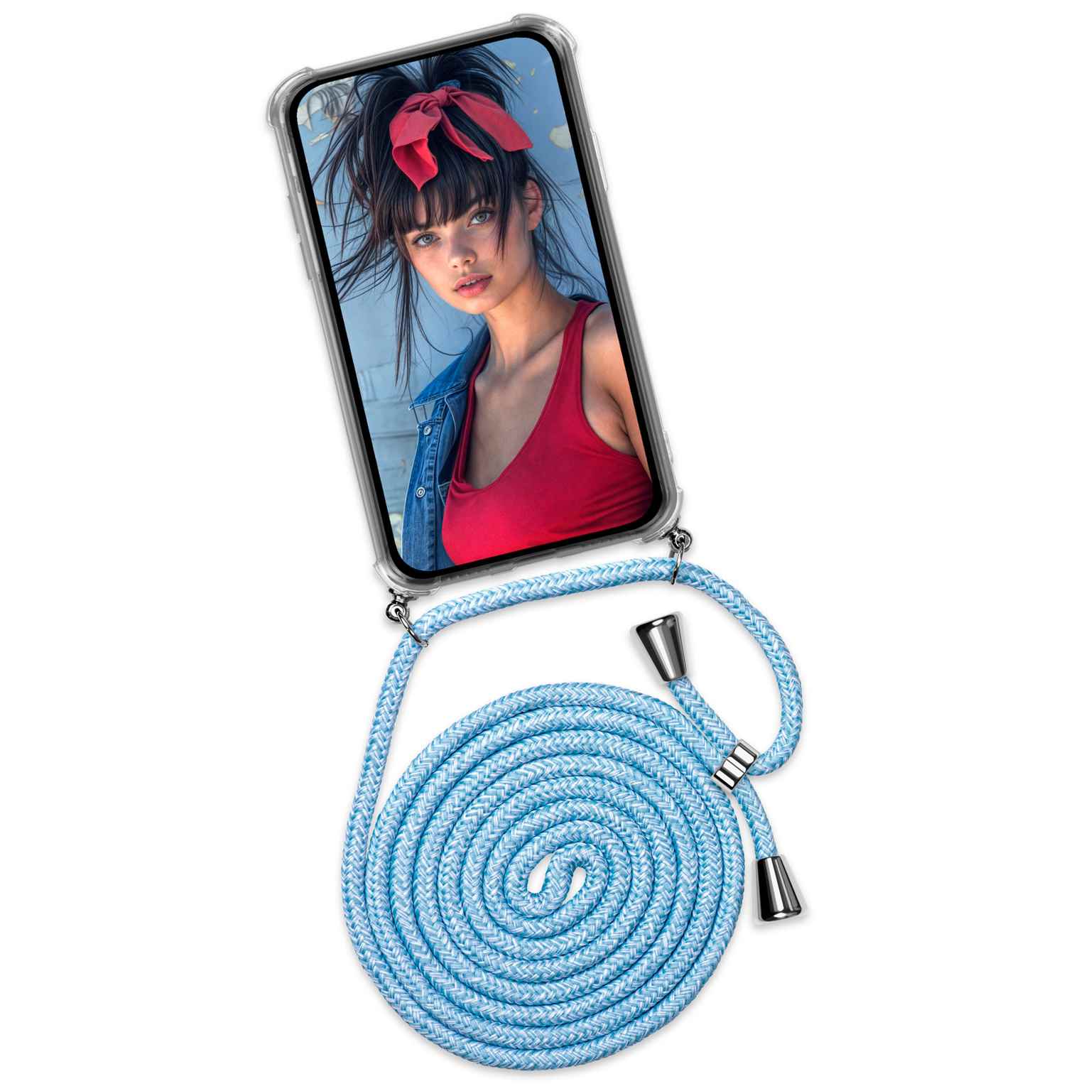 ONEFLOW Twist Case iPhone 18 Pro Handykette – Stoff Kordel – Weiteres Produktbild 1