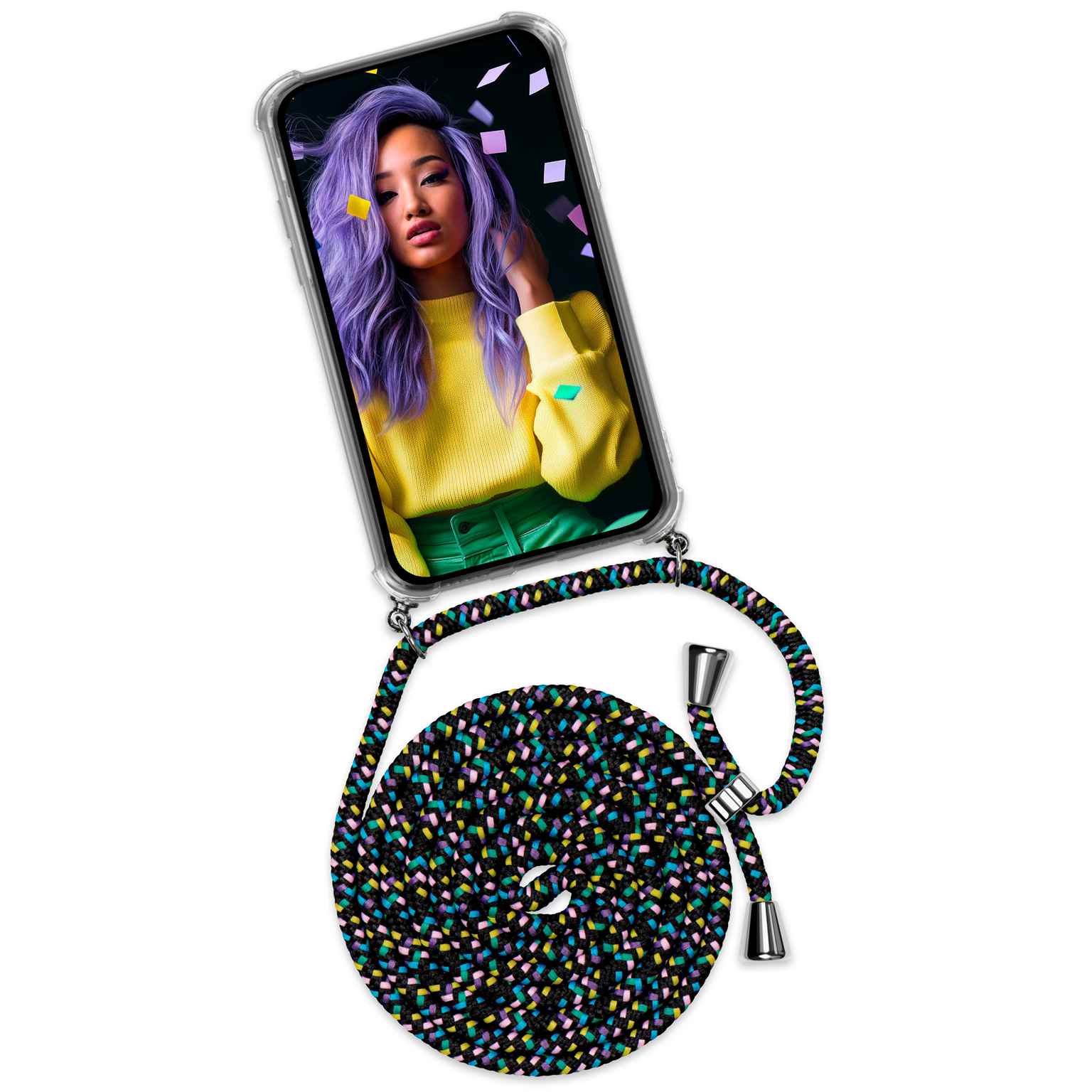 ONEFLOW Twist Case Samsung Galaxy A36 5G Handykette – Stoff Kordel Hauptbild