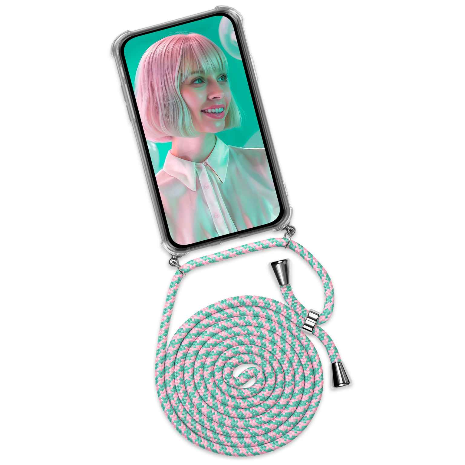ONEFLOW Twist Case Samsung Galaxy A36 5G Handykette – Stoff Kordel Hauptbild