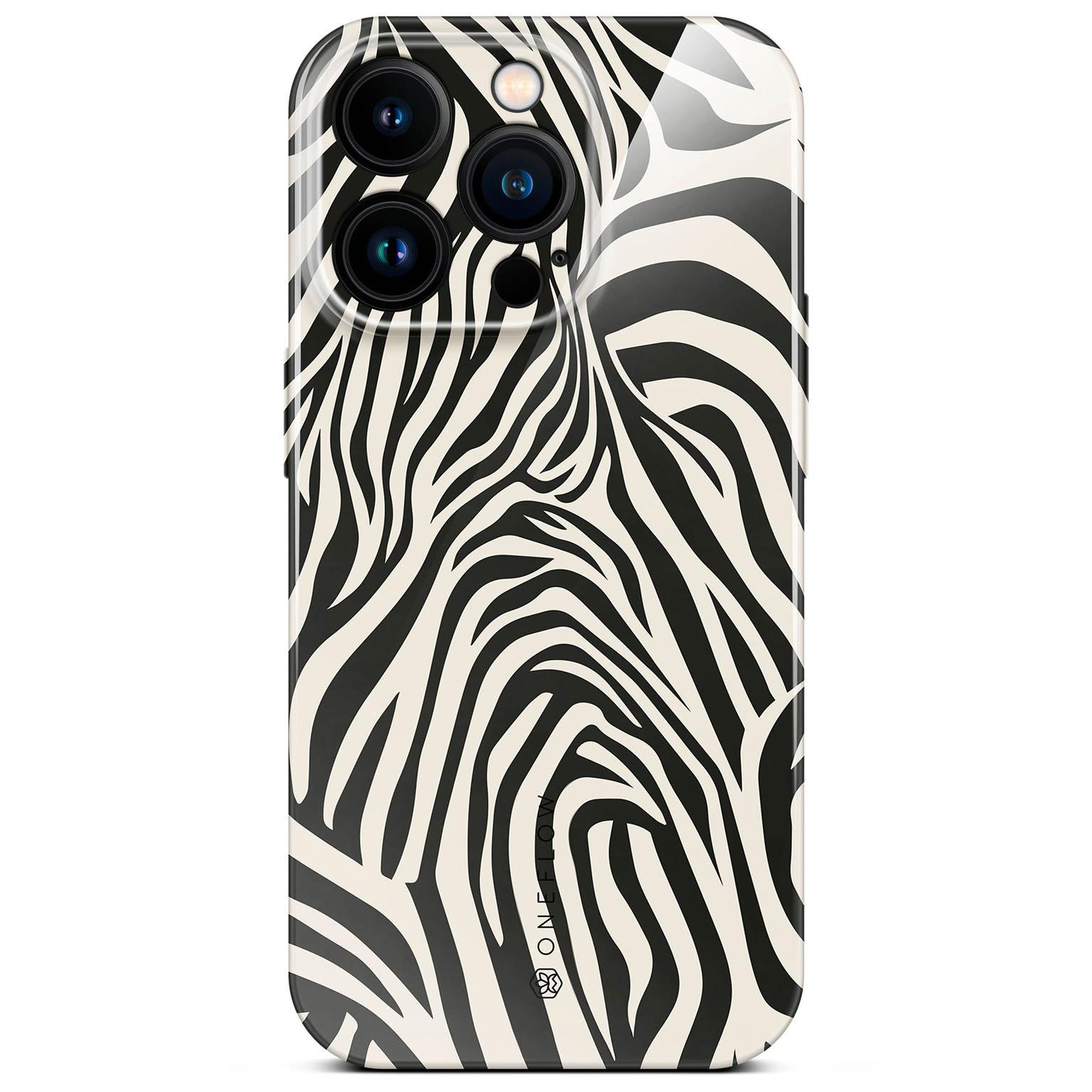 ONEFLOW Wild Cover iPhone 14 Pro Hülle mit Animal Print – Electric Zebra ONEFLOW Wild Cover iPhone 14 Pro Hülle mit Animal Print – Electric Zebra