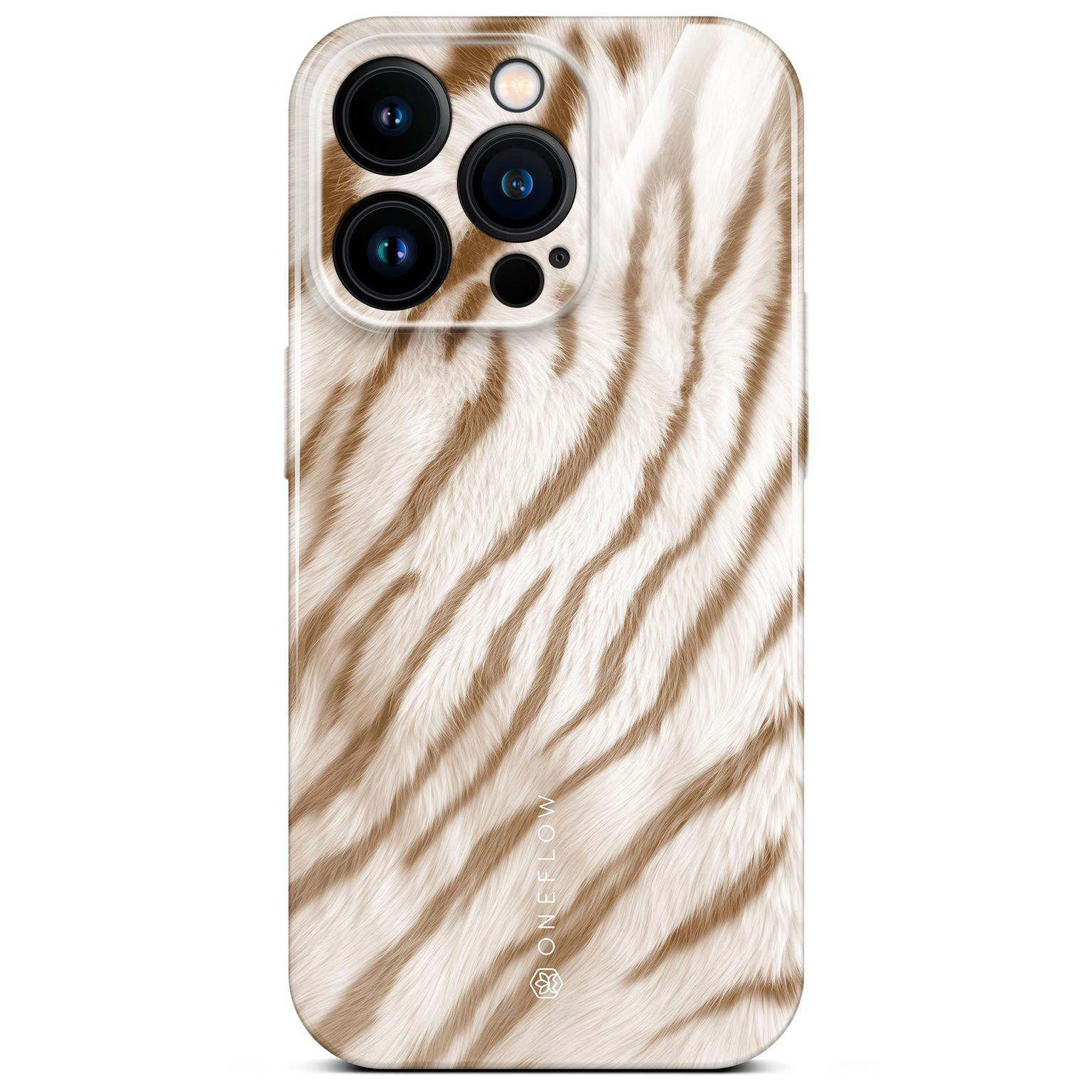 ONEFLOW Wild Cover iPhone 15 Pro Hülle mit Animal Print – Caramel Tiger ONEFLOW Wild Cover iPhone 15 Pro Hülle mit Animal Print – Caramel Tiger