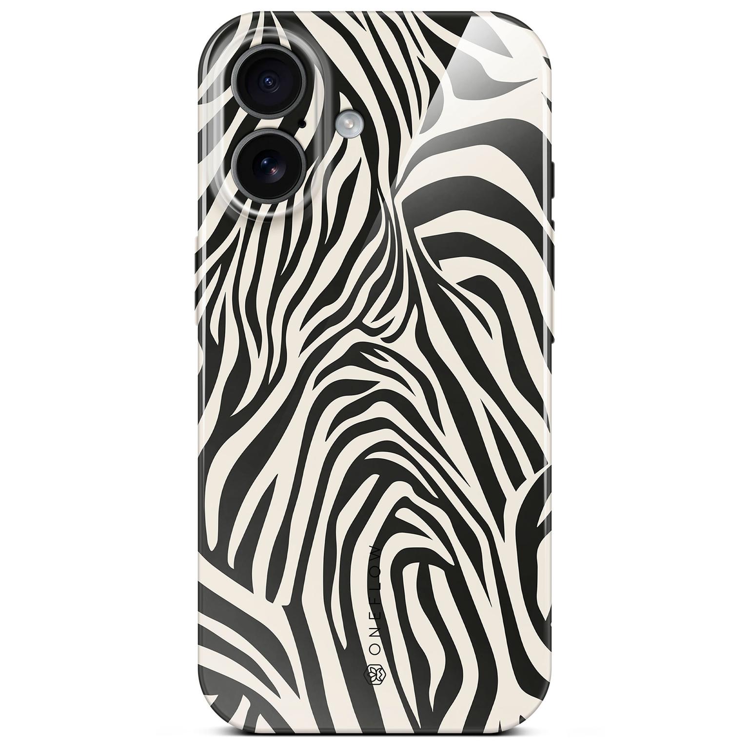 ONEFLOW Wild Cover iPhone 17 Hülle mit Animal Print – Electric Zebra ONEFLOW Wild Cover iPhone 17 Hülle mit Animal Print – Electric Zebra