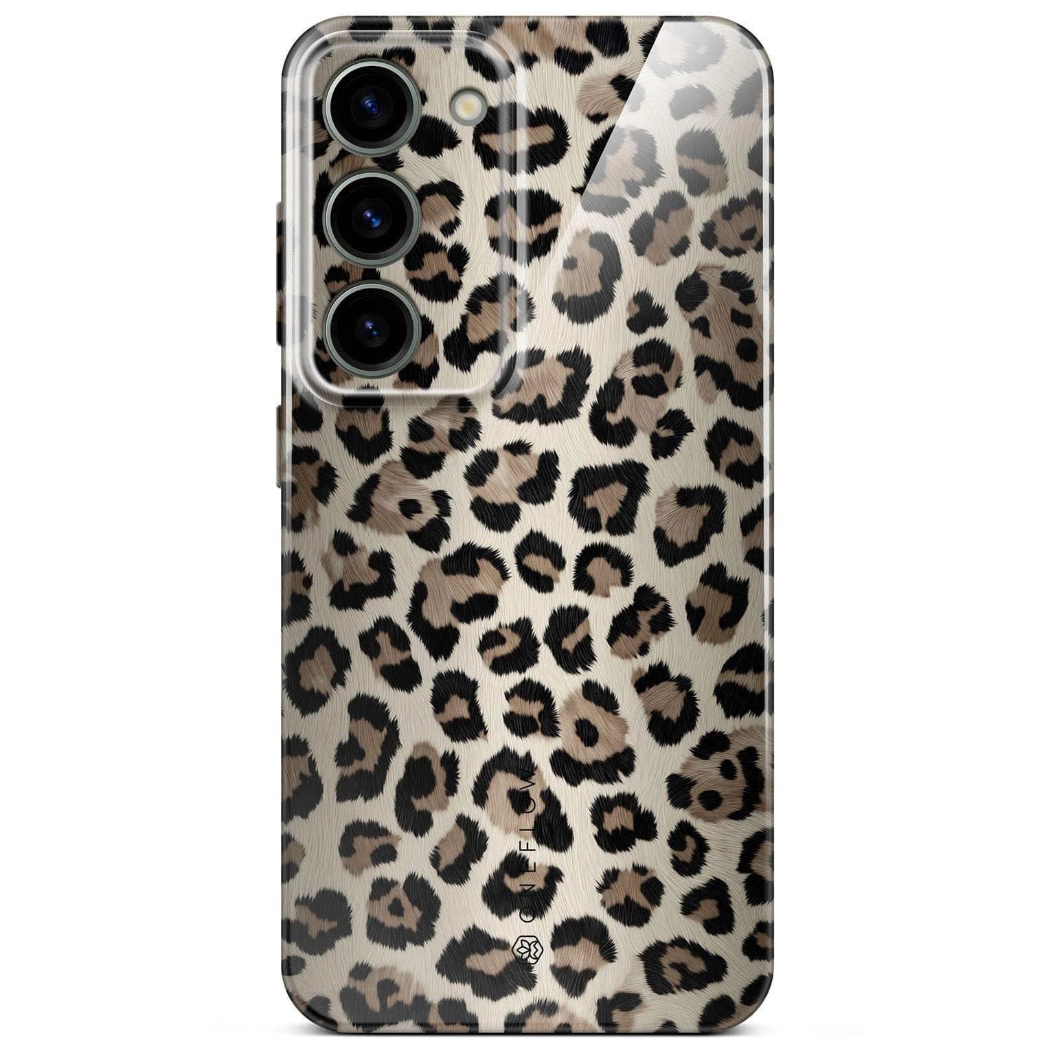 ONEFLOW Wild Cover Samsung Galaxy S23 Hülle mit Animal Print – Golden Leopard