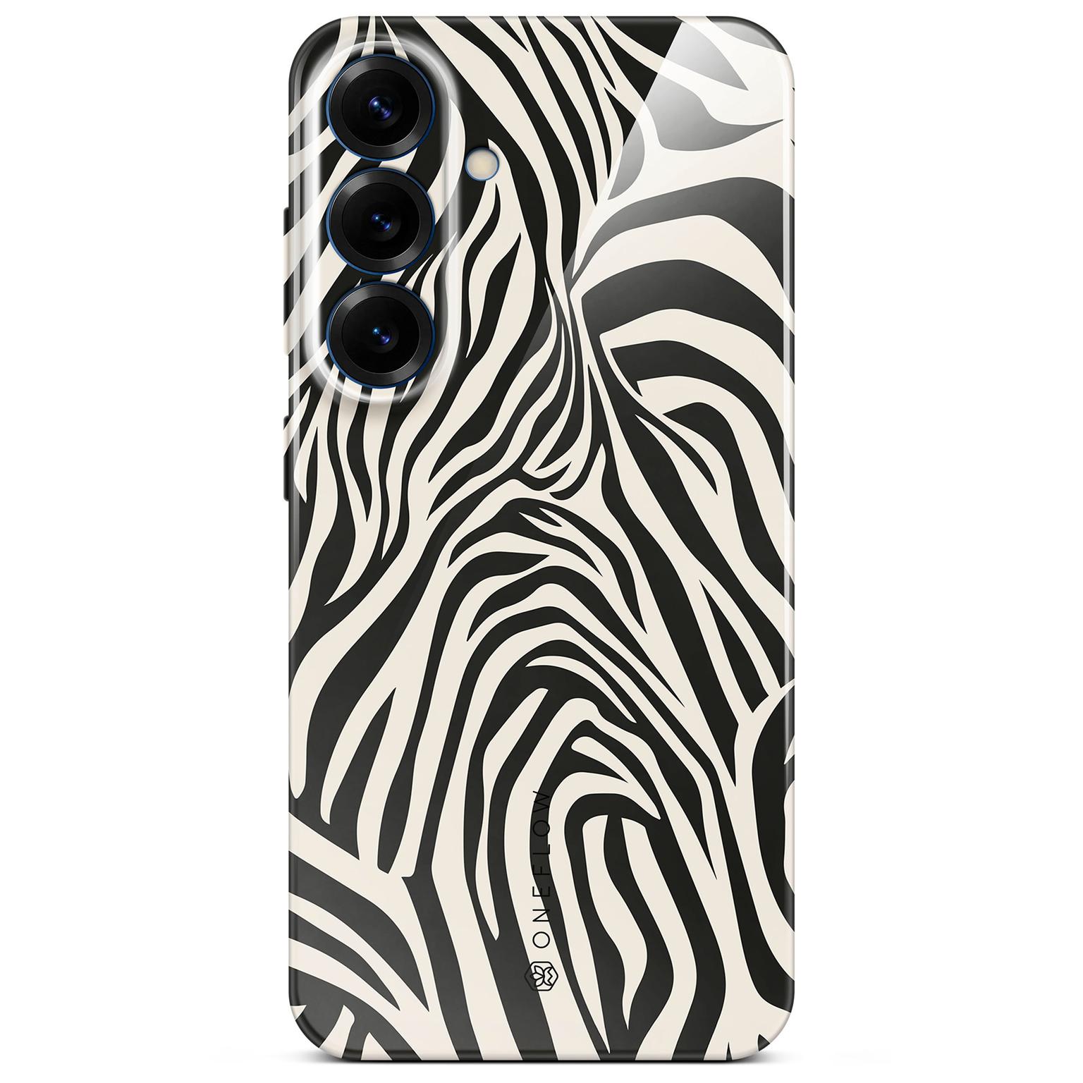 ONEFLOW Wild Cover Samsung Galaxy S25 Hülle mit Animal Print – Electric Zebra ONEFLOW Wild Cover Samsung Galaxy S25 Hülle mit Animal Print – Electric Zebra
