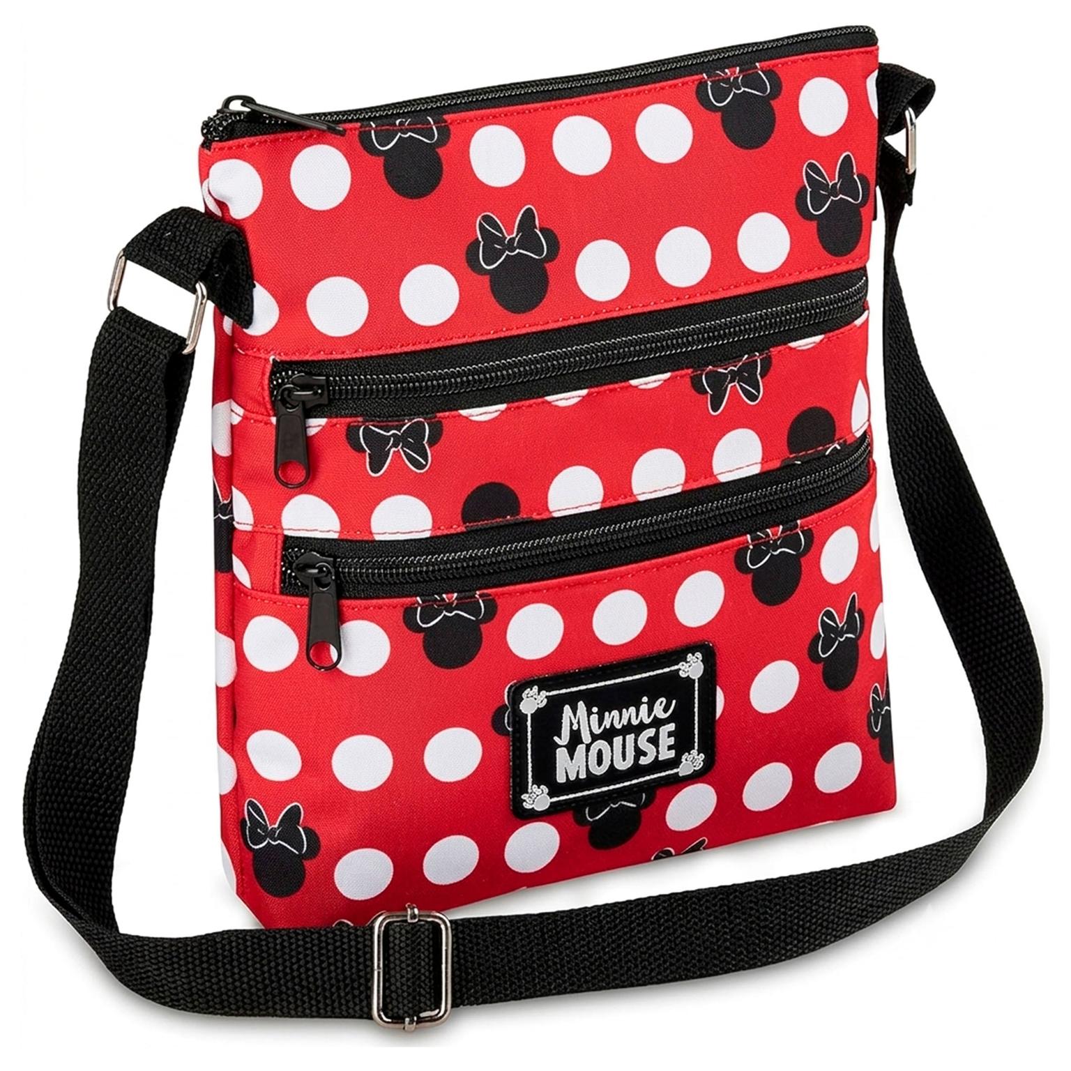 Disney Minnie Mouse Umhängetasche – Minnie Mouse Schultertasche, Umhängetasche mit Reißverschluss, Freizeit Tasche – Rot Disney Minnie Mouse Umhängetasche – Minnie Mouse Schultertasche, Umhängetasche mit Reißverschluss, Freizeit Tasche – Rot