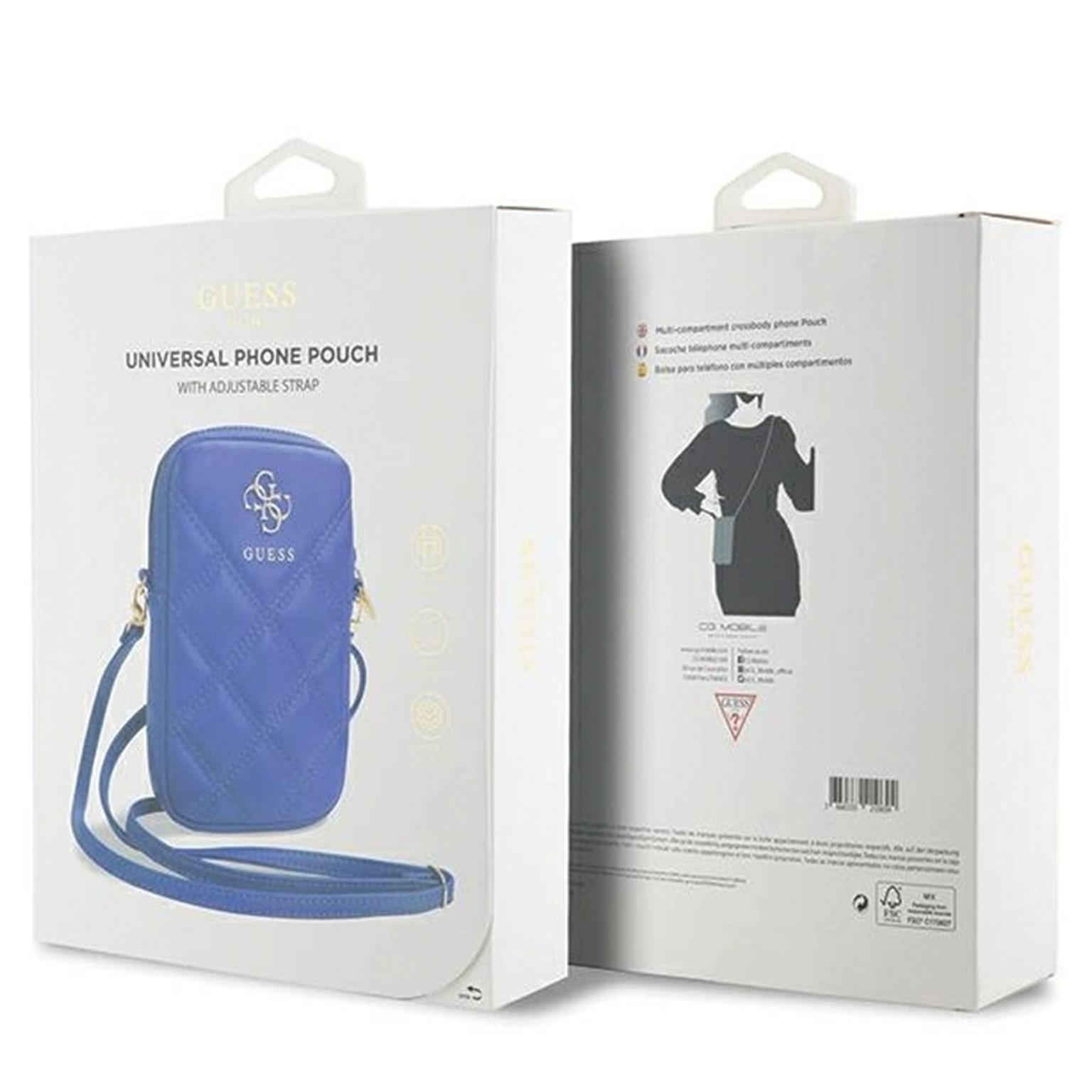 Guess Zip Quilted 4G Tasche – Handy Crossbody Tasche, Smartphone Umhängetasche aus Leder mit Reißverschluss – Weiteres Produktbild 5