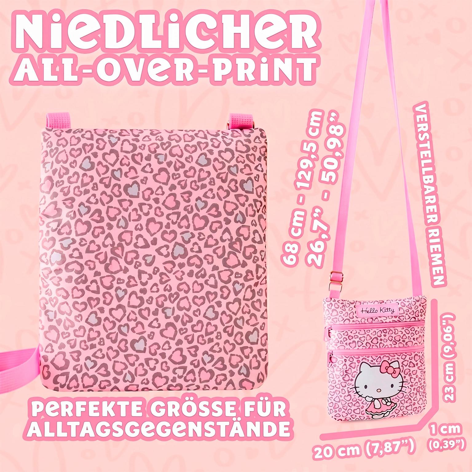 Hello Kitty Hello Kitty Tasche – Mädchen Handtasche Teenager Tasche mit Reißverschluss und Schultergurt – Weiteres Produktbild 2
