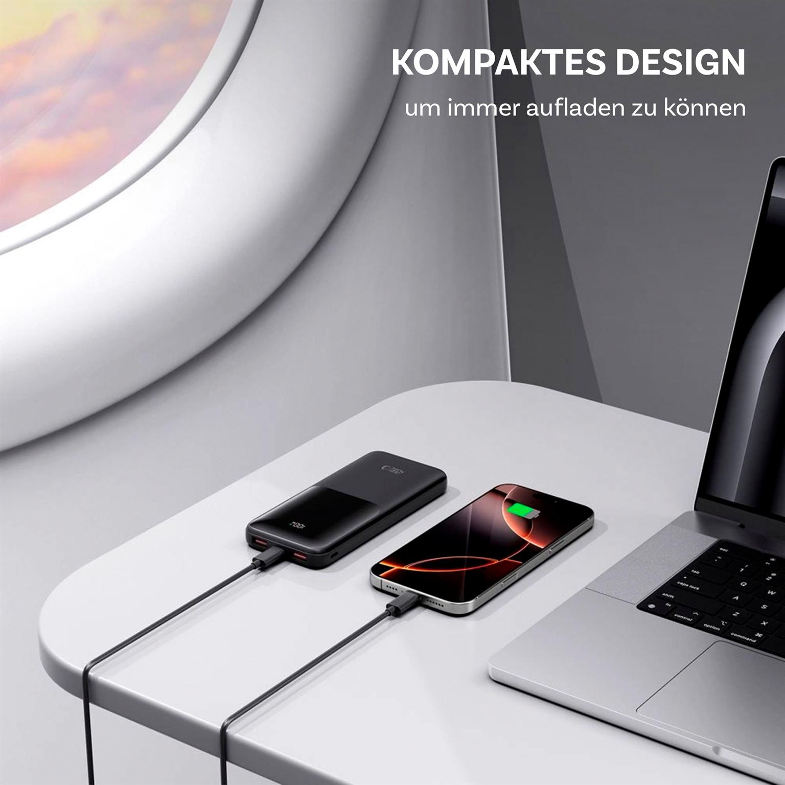 Tech-Protect Powerbank PB01 – 22.5W,  mehrere USB Ports, LED – für Smartphones und andere Geräte – 10.000 mAh – Weiteres Produktbild 2