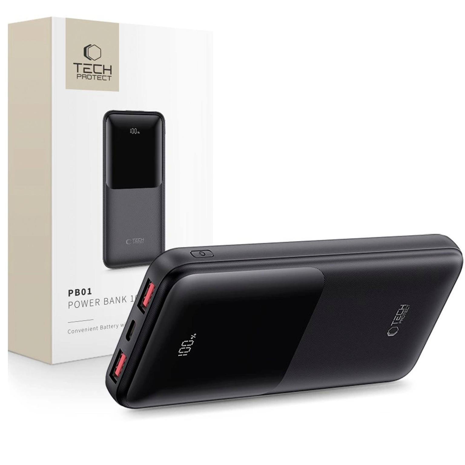 Tech-Protect Powerbank PB01 – 22.5W,  mehrere USB Ports, LED – für Smartphones und andere Geräte – 10.000 mAh – Weiteres Produktbild 7