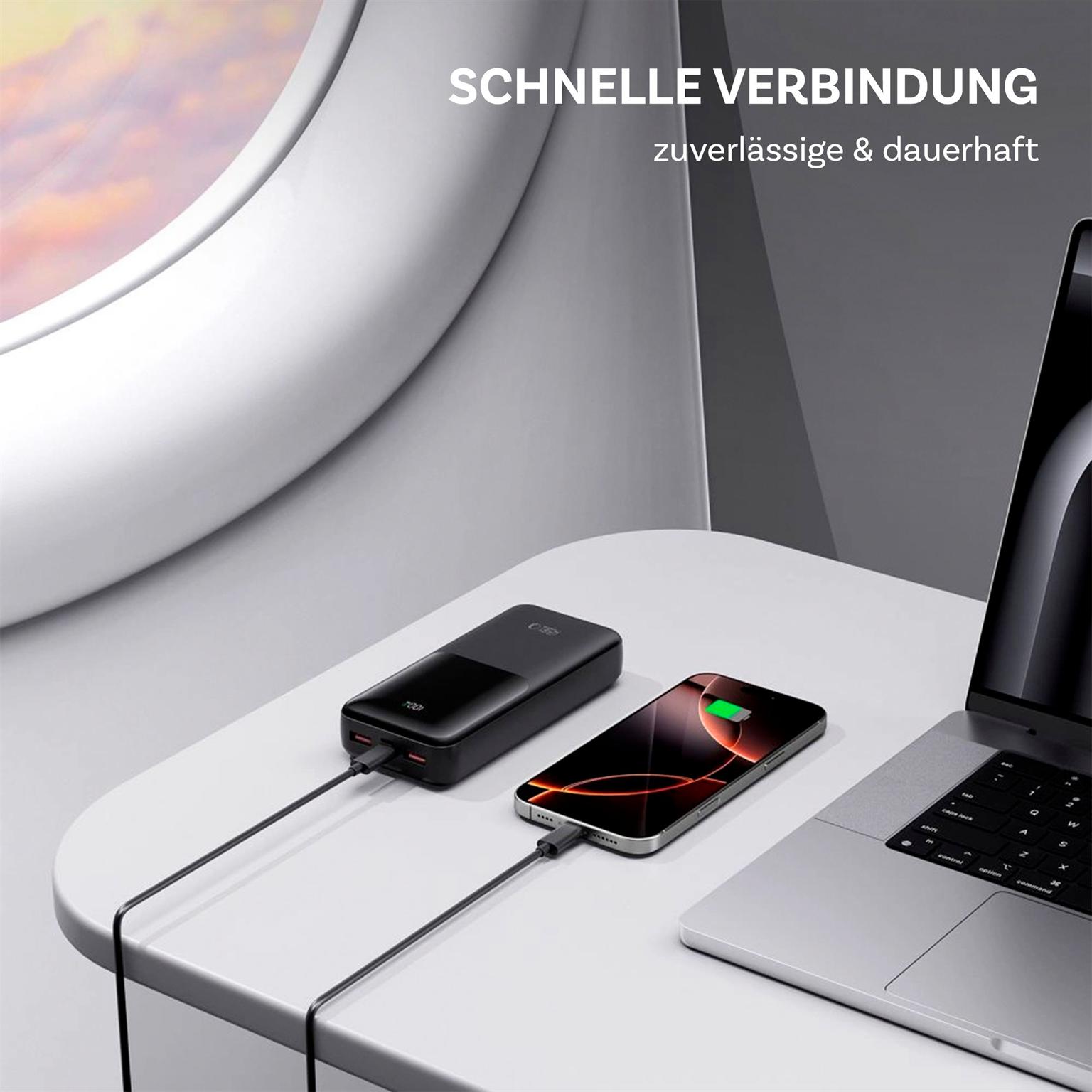 Tech-Protect Powerbank PB02 – 22.5W,  mehrere USB Ports, LED – für Smartphones und andere Geräte – 20.000 mAh – Weiteres Produktbild 2