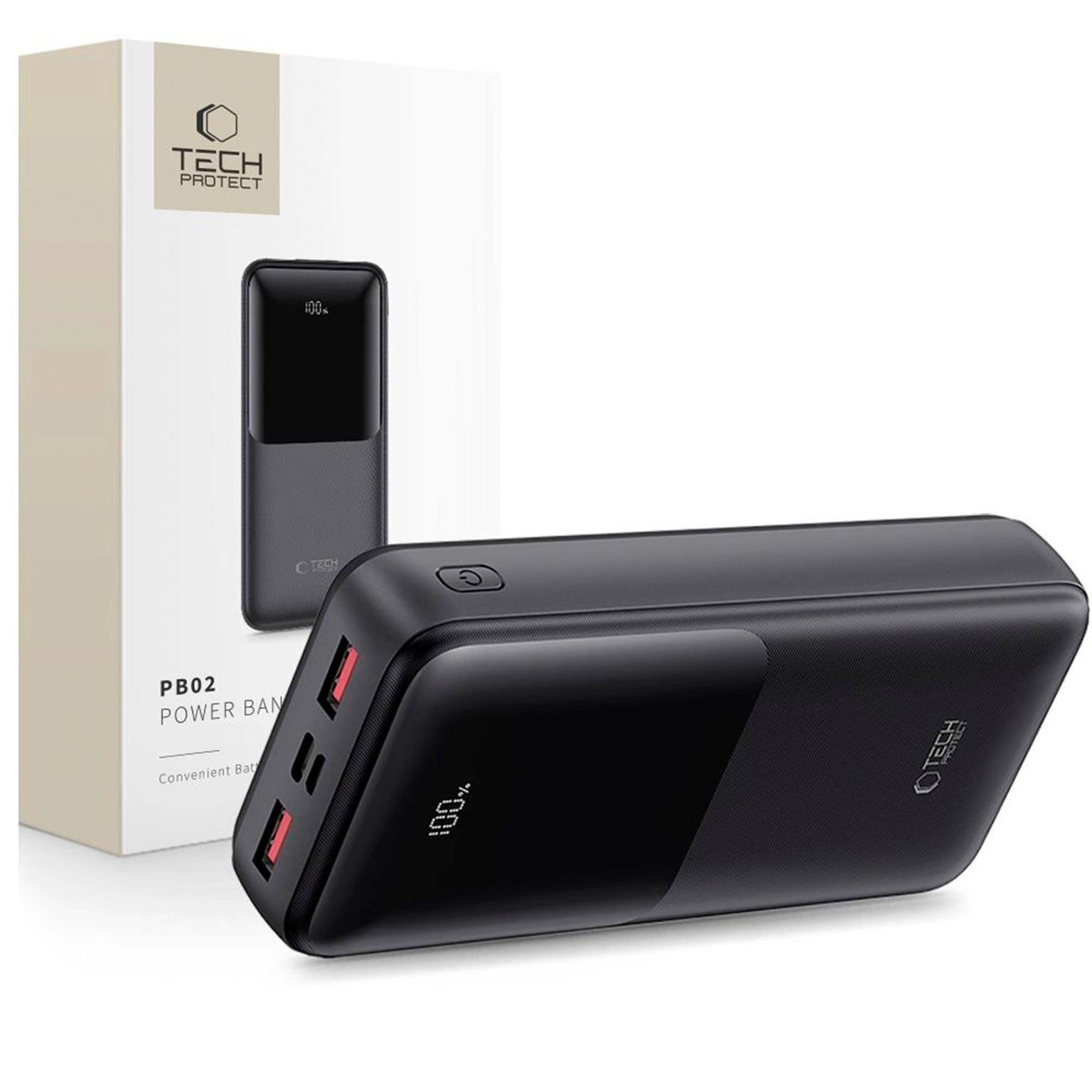Tech-Protect Powerbank PB02 – 22.5W,  mehrere USB Ports, LED – für Smartphones und andere Geräte – 20.000 mAh – Weiteres Produktbild 7