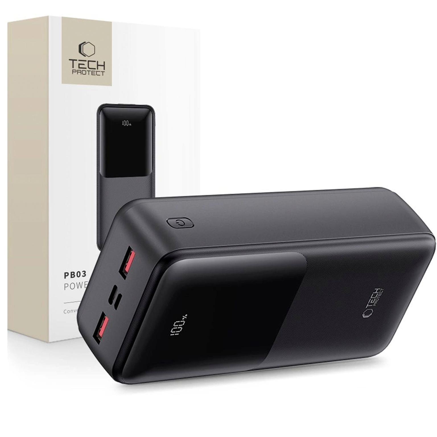 Tech-Protect Powerbank PB03 – 22.5W,  mehrere USB Ports, LED – für Smartphones und andere Geräte – 30.000 mAh – Weiteres Produktbild 7